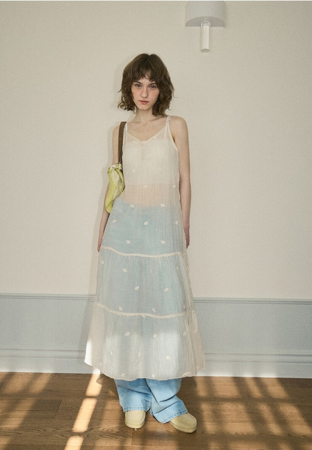 OUR NOSTALGIA Flower Lace Layered Dress