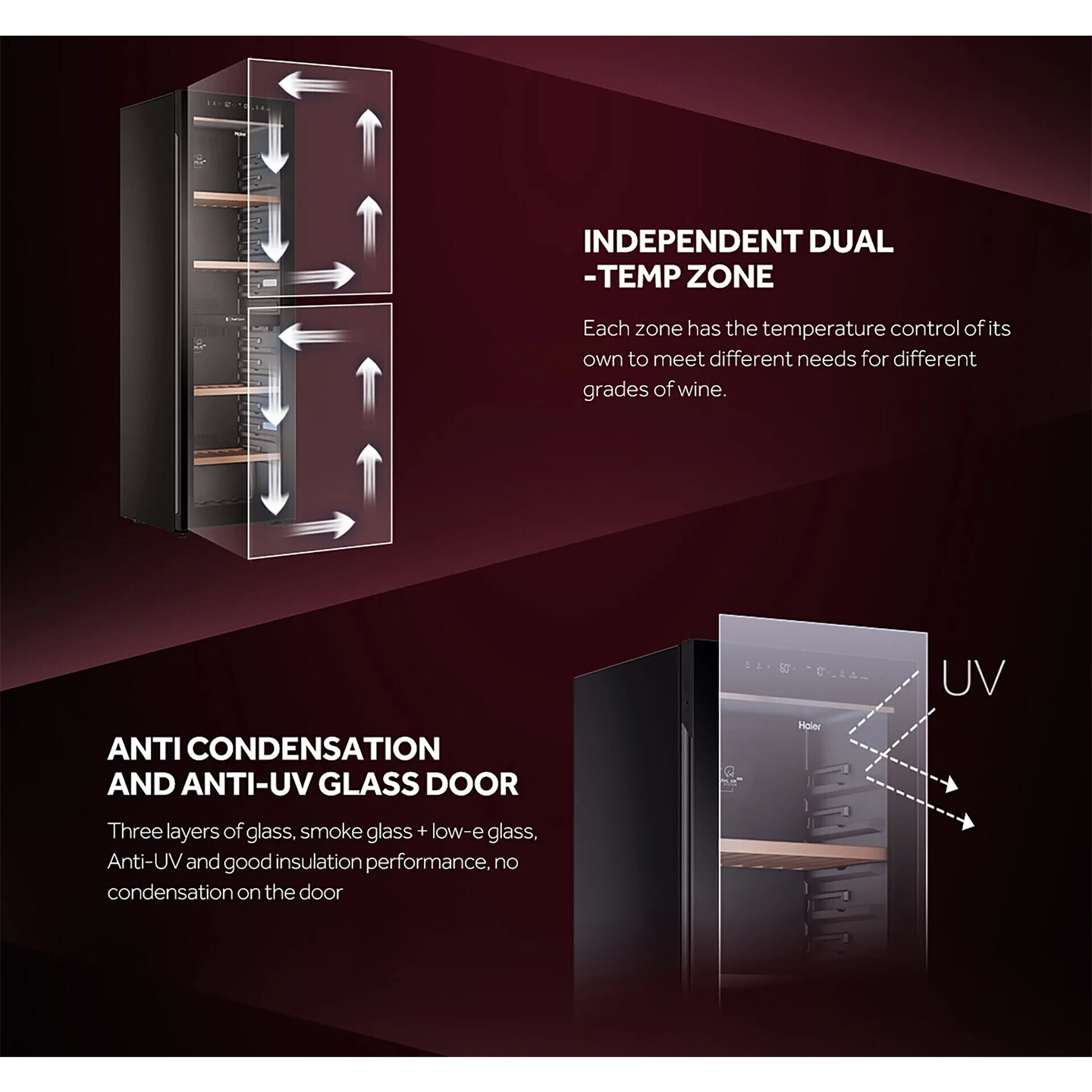 Haier 201 Bottles Wine Chiller (HWS-201GD)