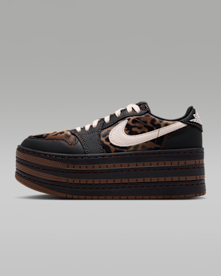 Air Jordan 1 Brooklyn Low 狂野豹紋多層超厚底運動鞋［Leopard］