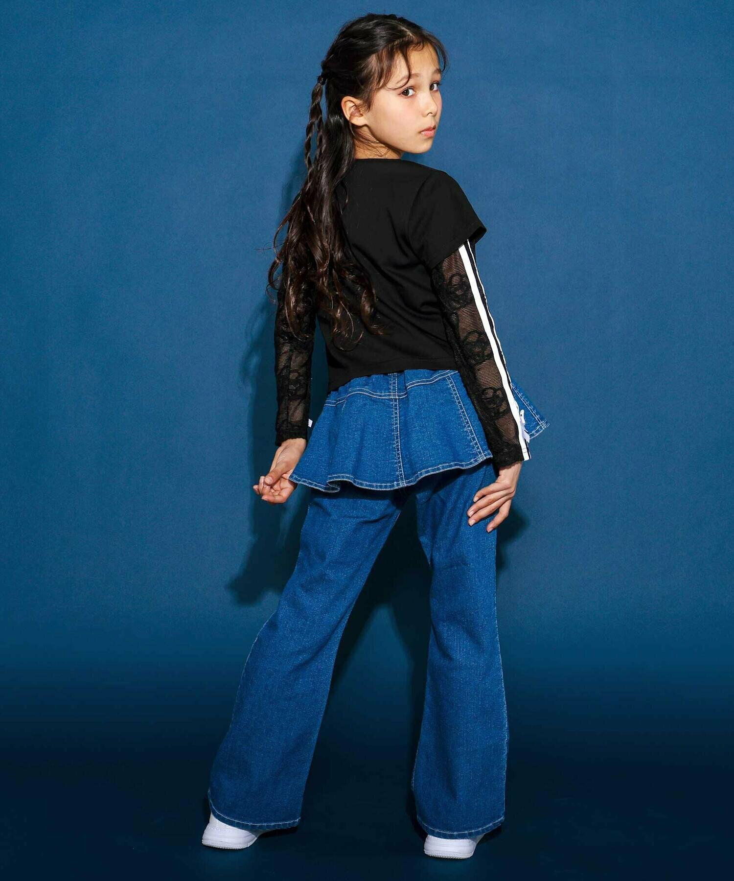 🆕【⭐訂購⭐】🇯🇵日本直送🌀荷葉邊腰帶設計 彈性牛仔褲［2款選］🌀[ELBA-0164][260305]