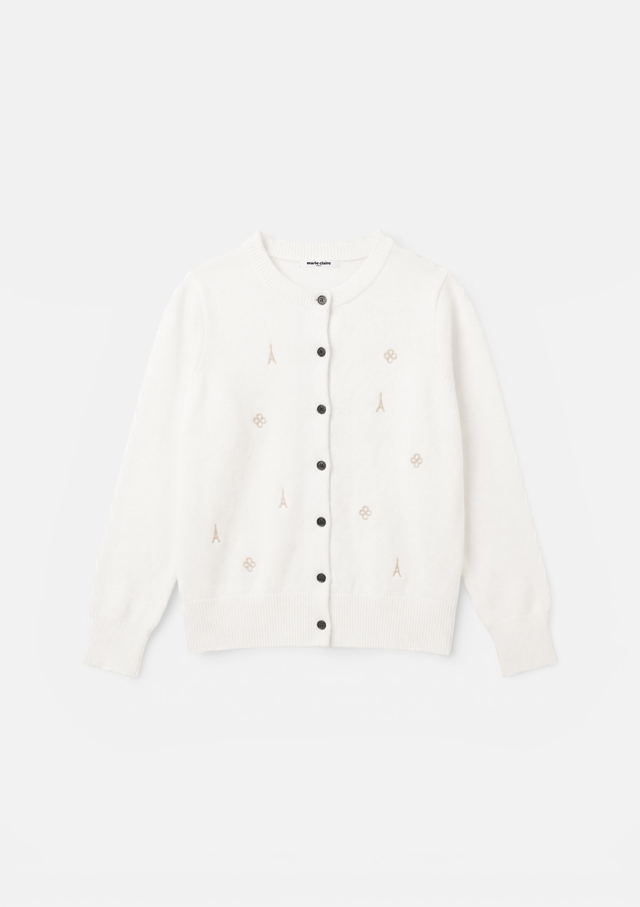 Marie Claire Lucky Clover Eiffel Tower🇫🇷Knit Sweater