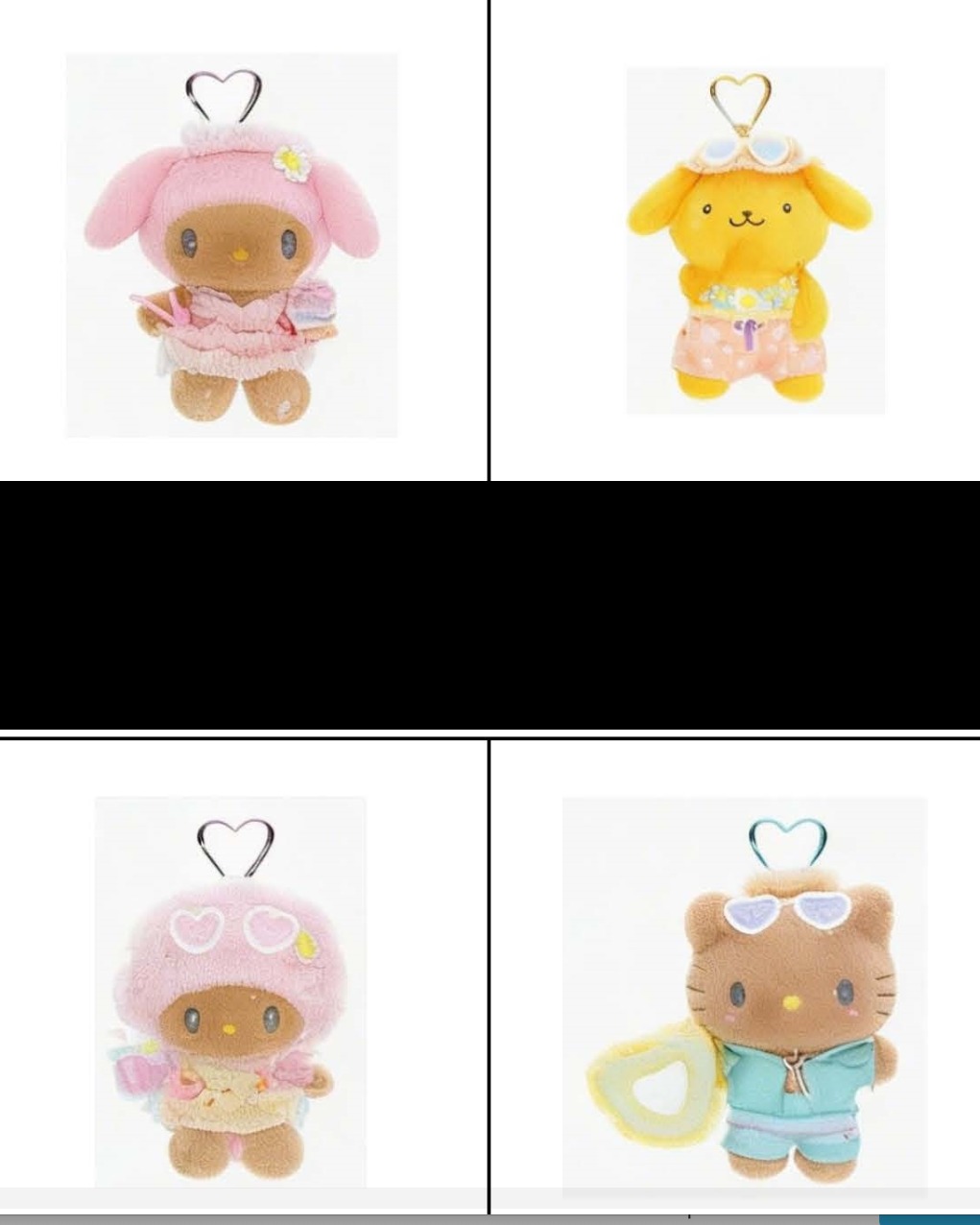 預訂 | Sanrio 夏日曬黑系列掛件公仔