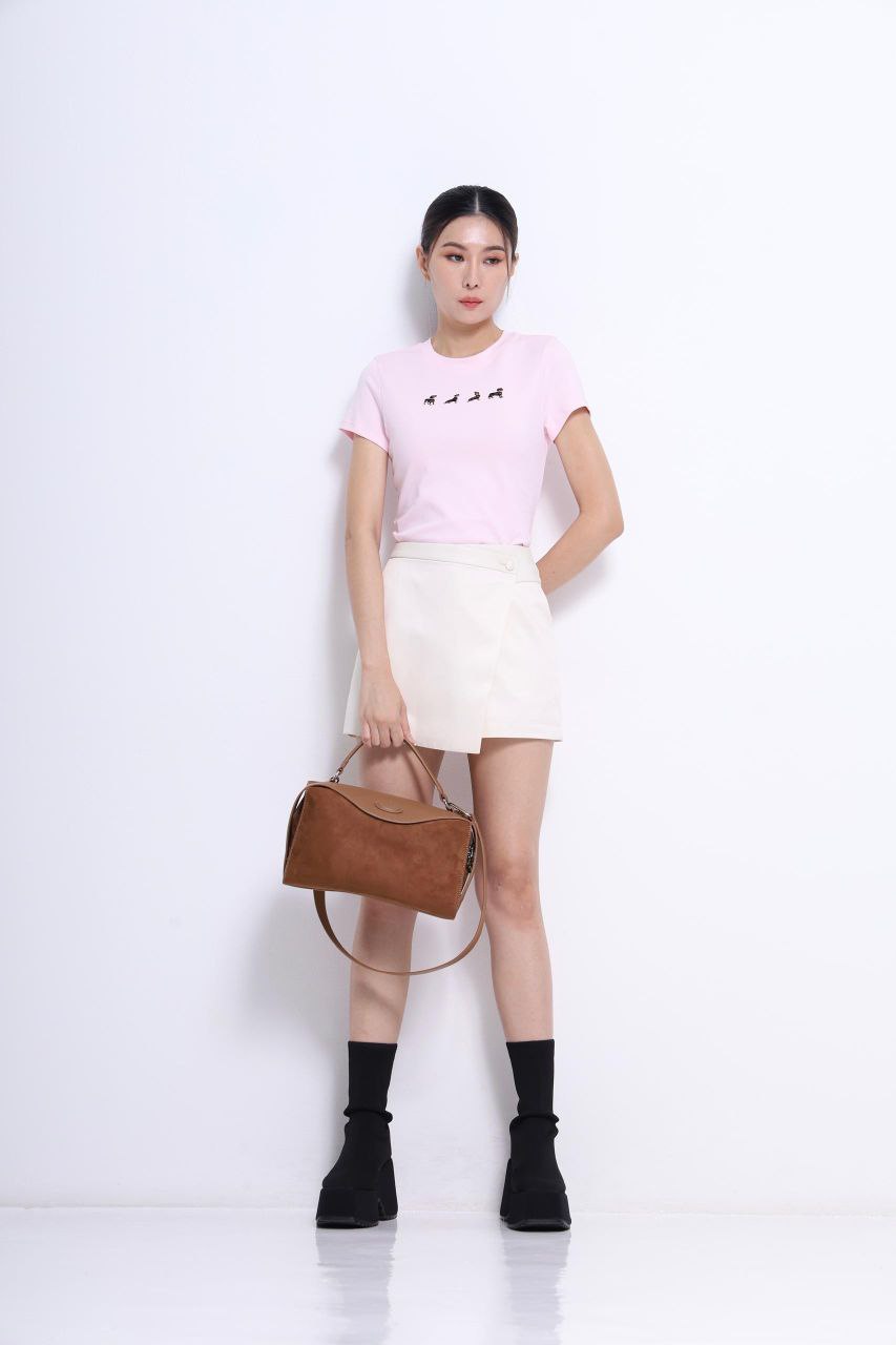 刺绣小狗图案上衣 2611