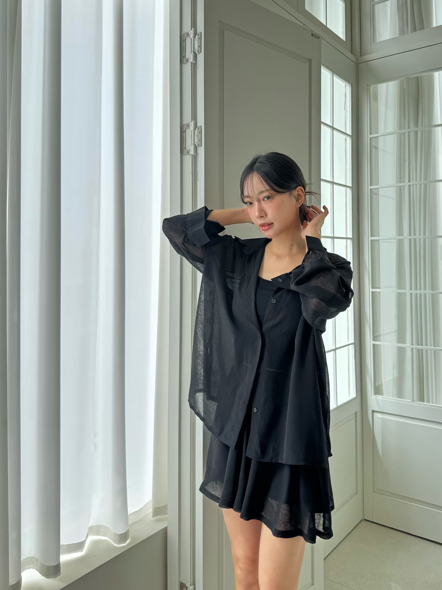 M14 薄透防曬開胸恤