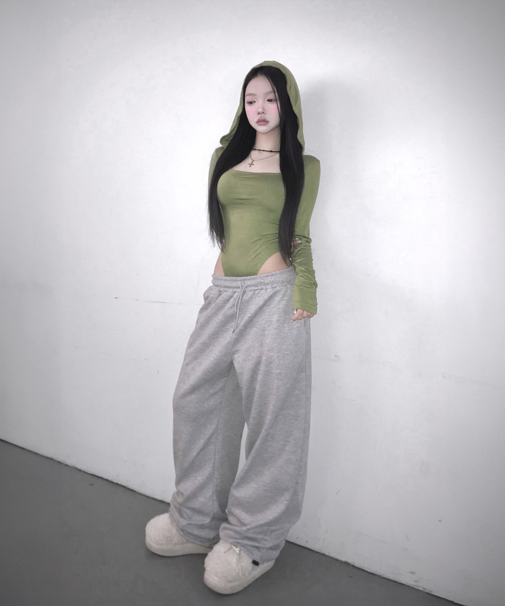 Hooded Square Neck Bodysuit