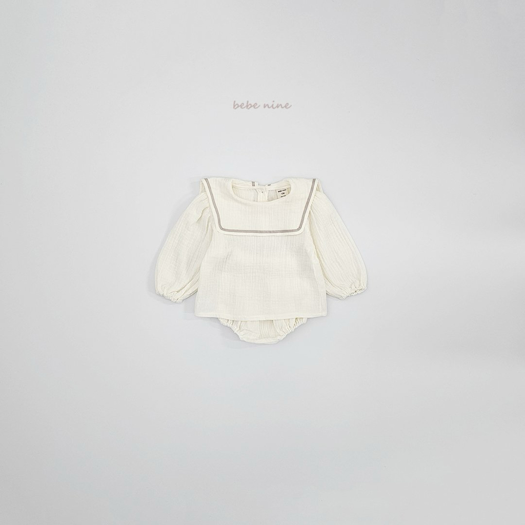 🌸預訂 韓國直送🌸🇰🇷Bebenine三色方型水手領上衣燈籠褲套裝