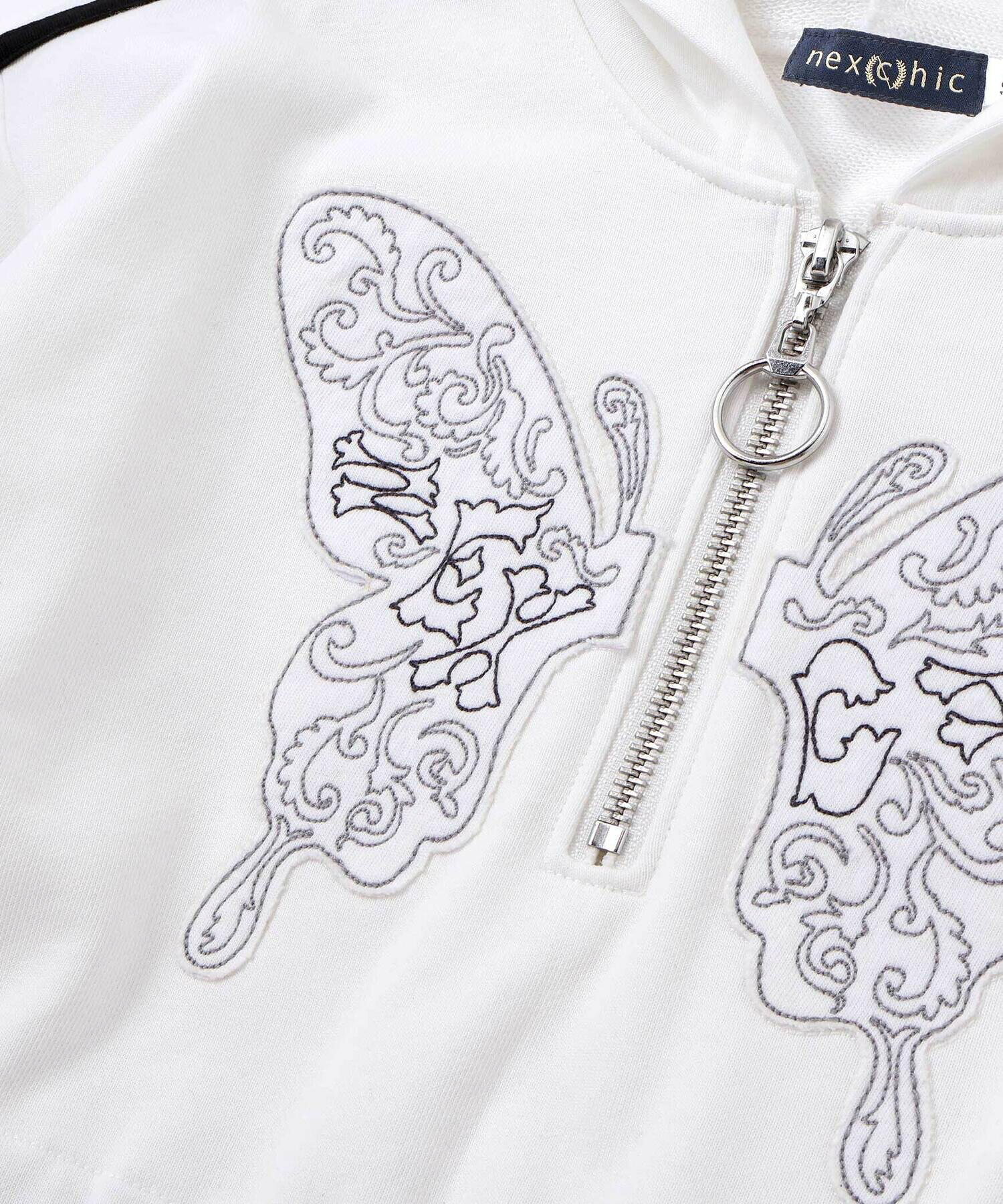 🆕【⭐訂購⭐】 🇯🇵日本直送 🌀蝴蝶貼片刺繡 連帽抓絨連身裙［2款選］🌀[ELBA-0193][260307]