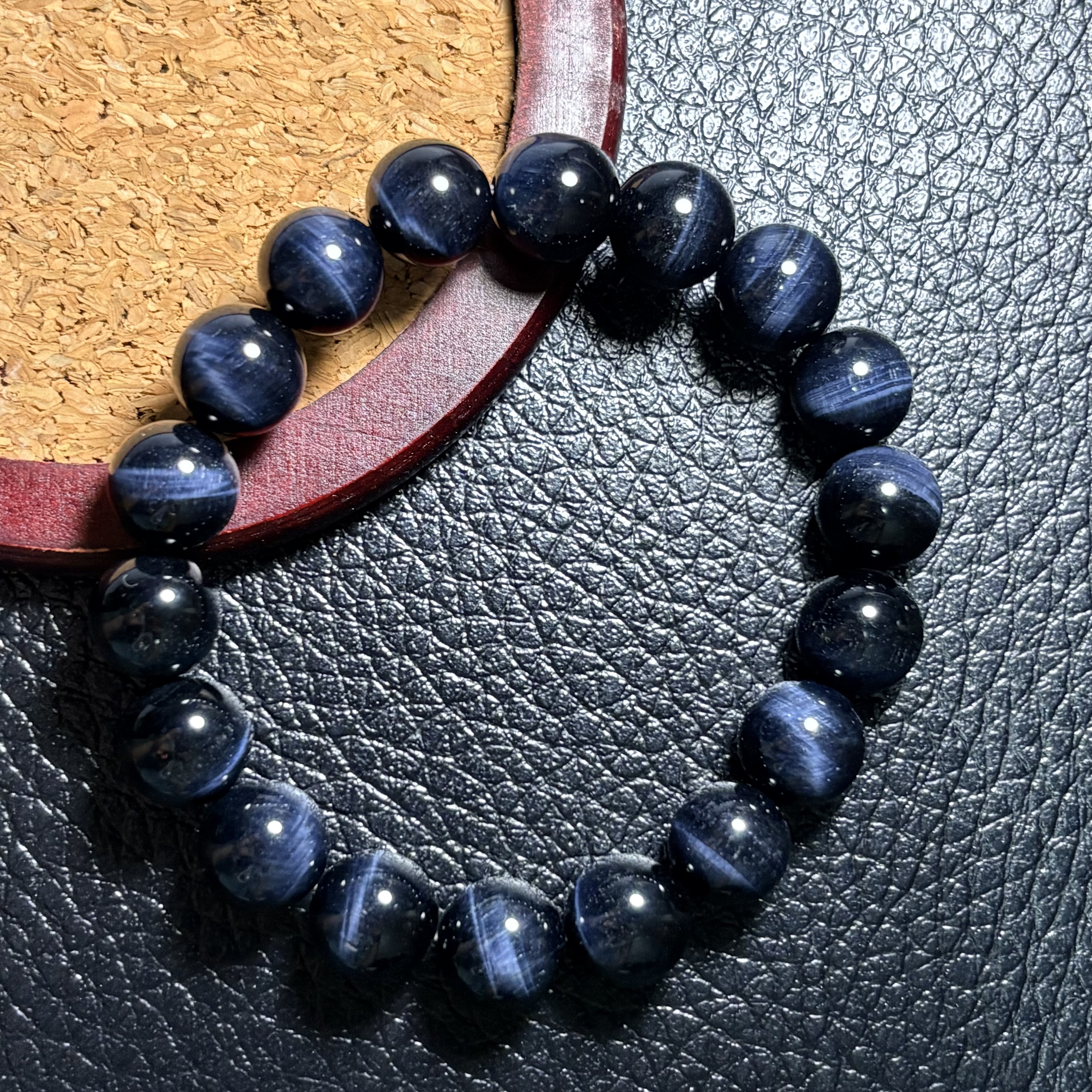 藍虎眼石手串 No.3574 | 規格：11mm珠16cm 手圈