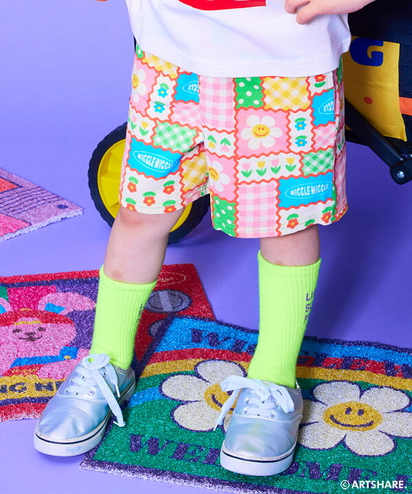 🇯🇵預訂 日本直送🇯🇵Markey’s x Wiggle Wiggle四色圖案滿印華夫格短褲