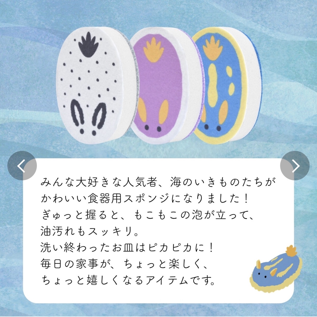 日本進口海洋生物無紡布海綿(3pcs)