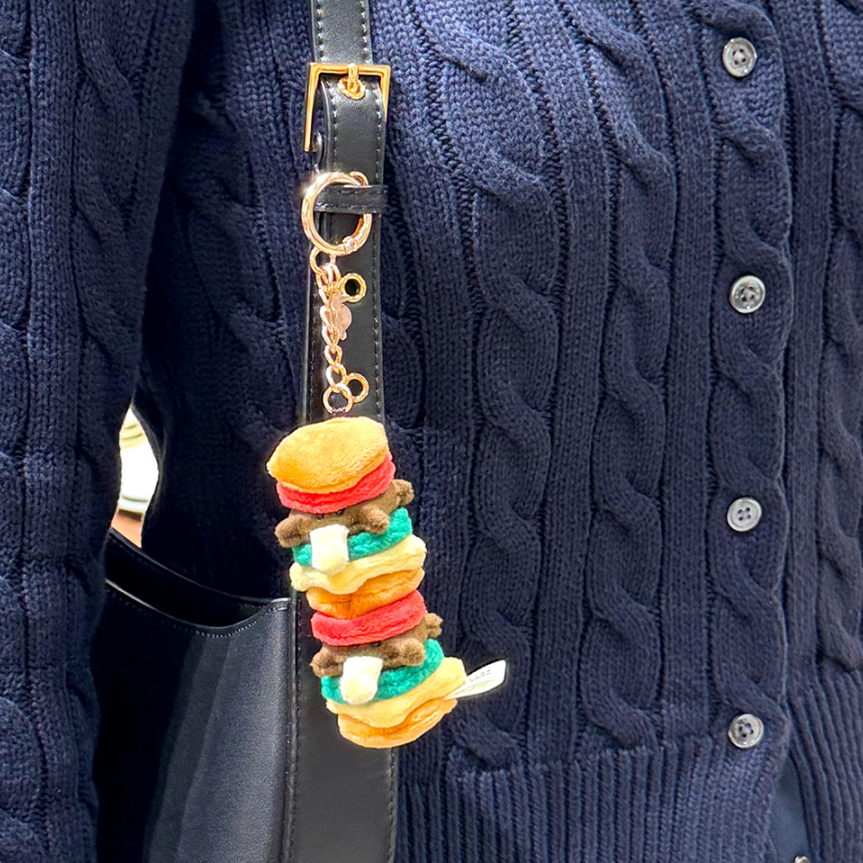 [NAIVE GARDEN] 限量版 雙層漢堡包造型鴨咀獸匙扣