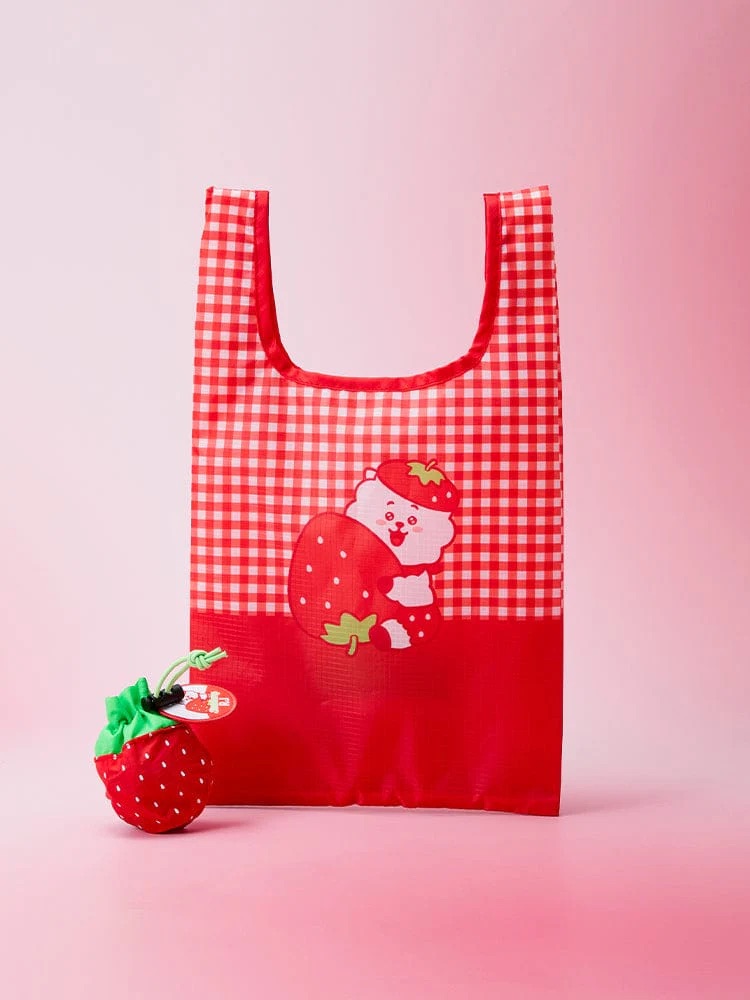 📦訂購 韓國代購 Line Friends BT21 POUCH MARKET BAG (STRAWBERRY PARTY) 摺疊式環保袋