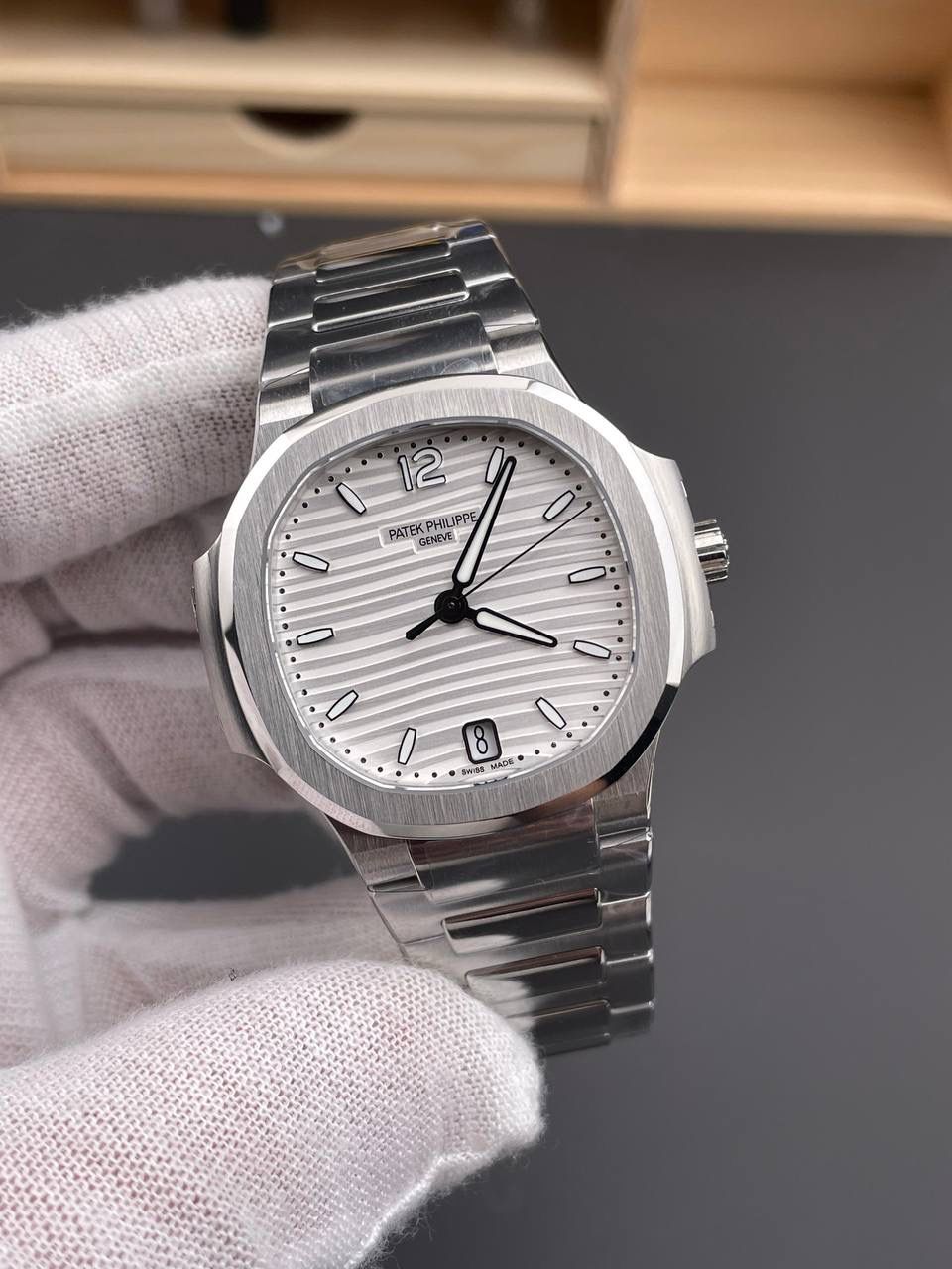 鹦鹉螺7118 白盘女款/35.2mm/324机😍💯🤍