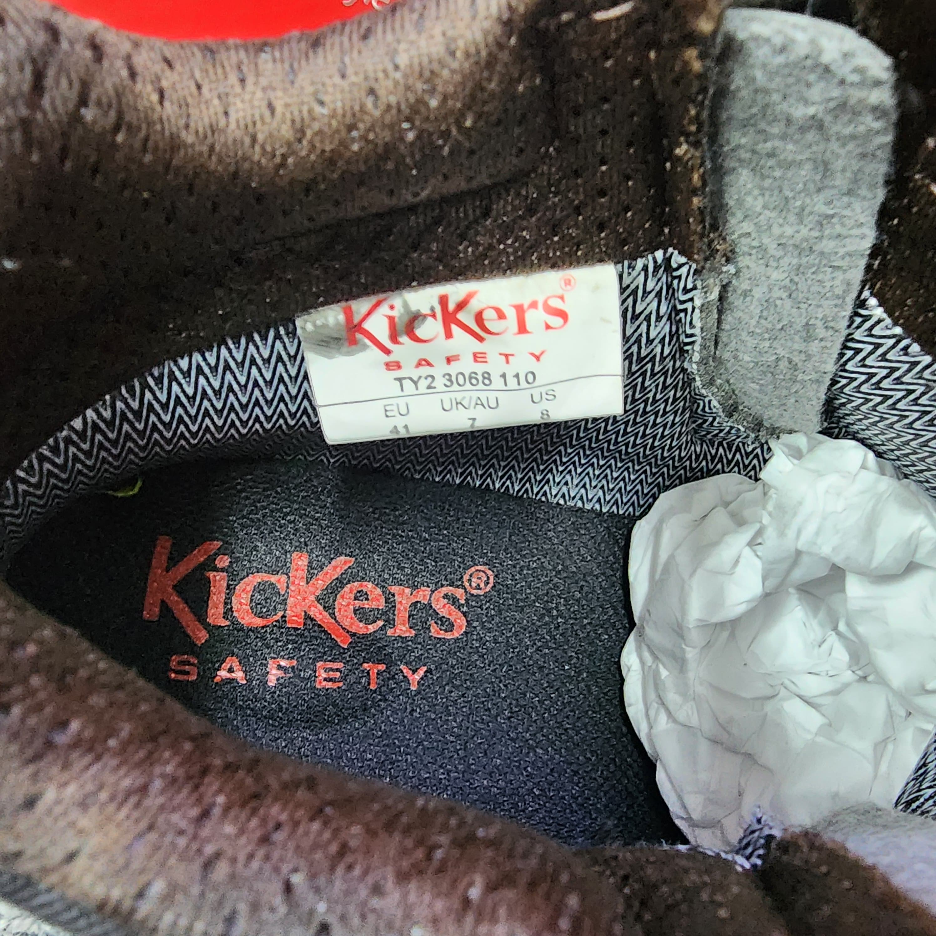 KicKers Safety Shoes 3068 Double Zip Full leather ESD Waterproof Brown Black Kasut Keselamatan