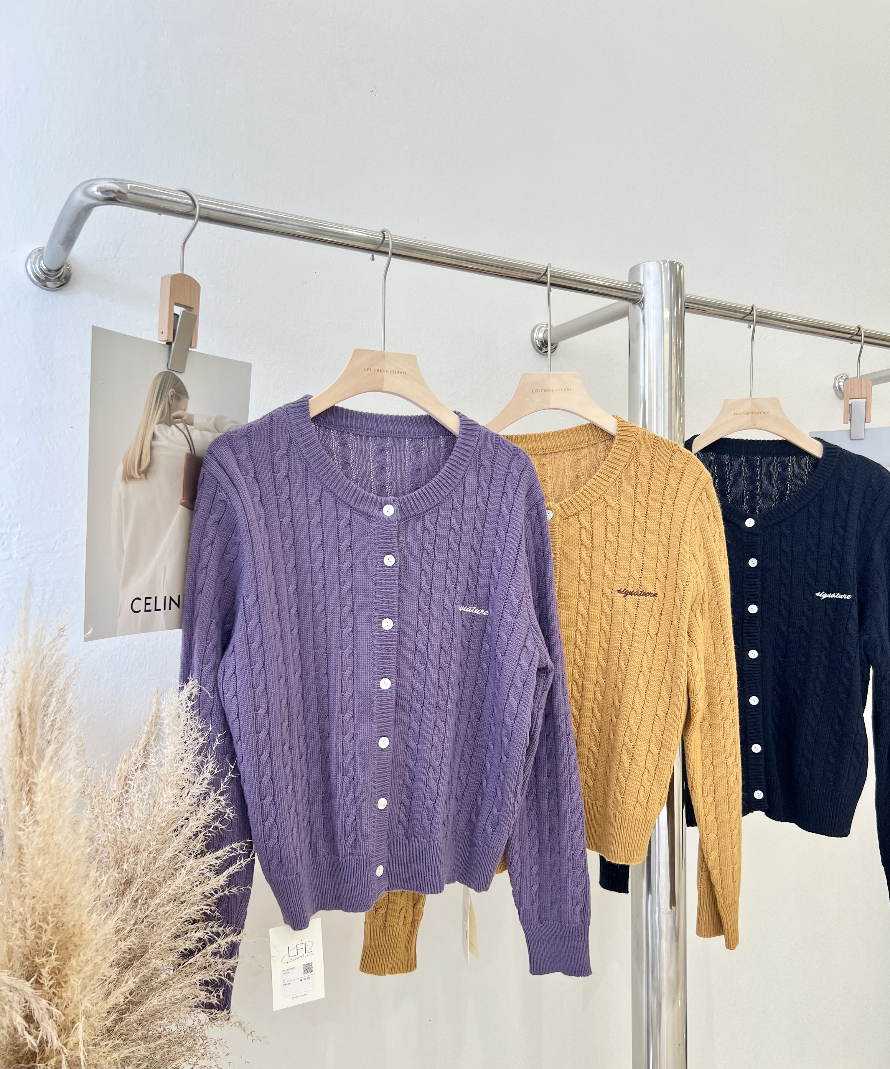 6886 高级感麻花针织长袖