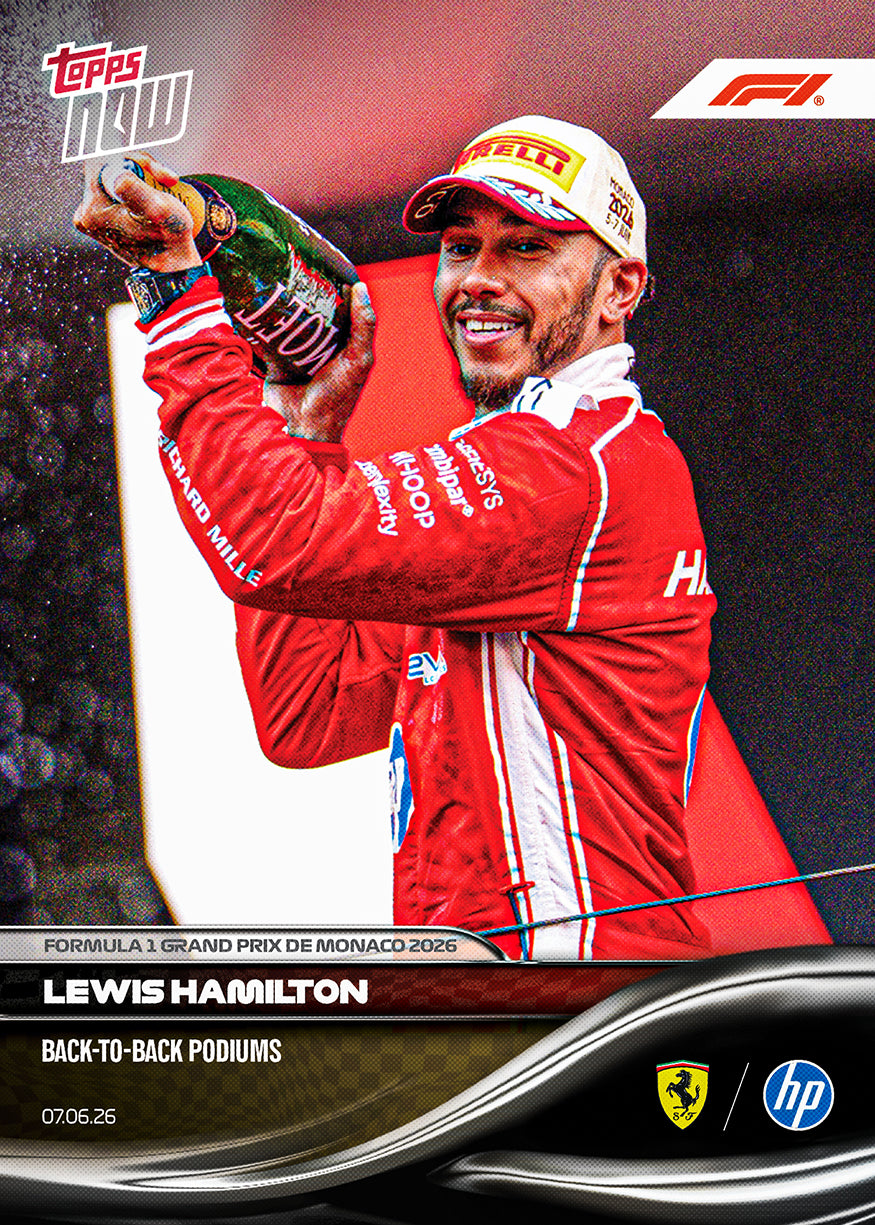 Lewis Hamilton - 2026 F1 Topps NOW® #34 Monaco GP 連續Podium卡｜PR 9,408