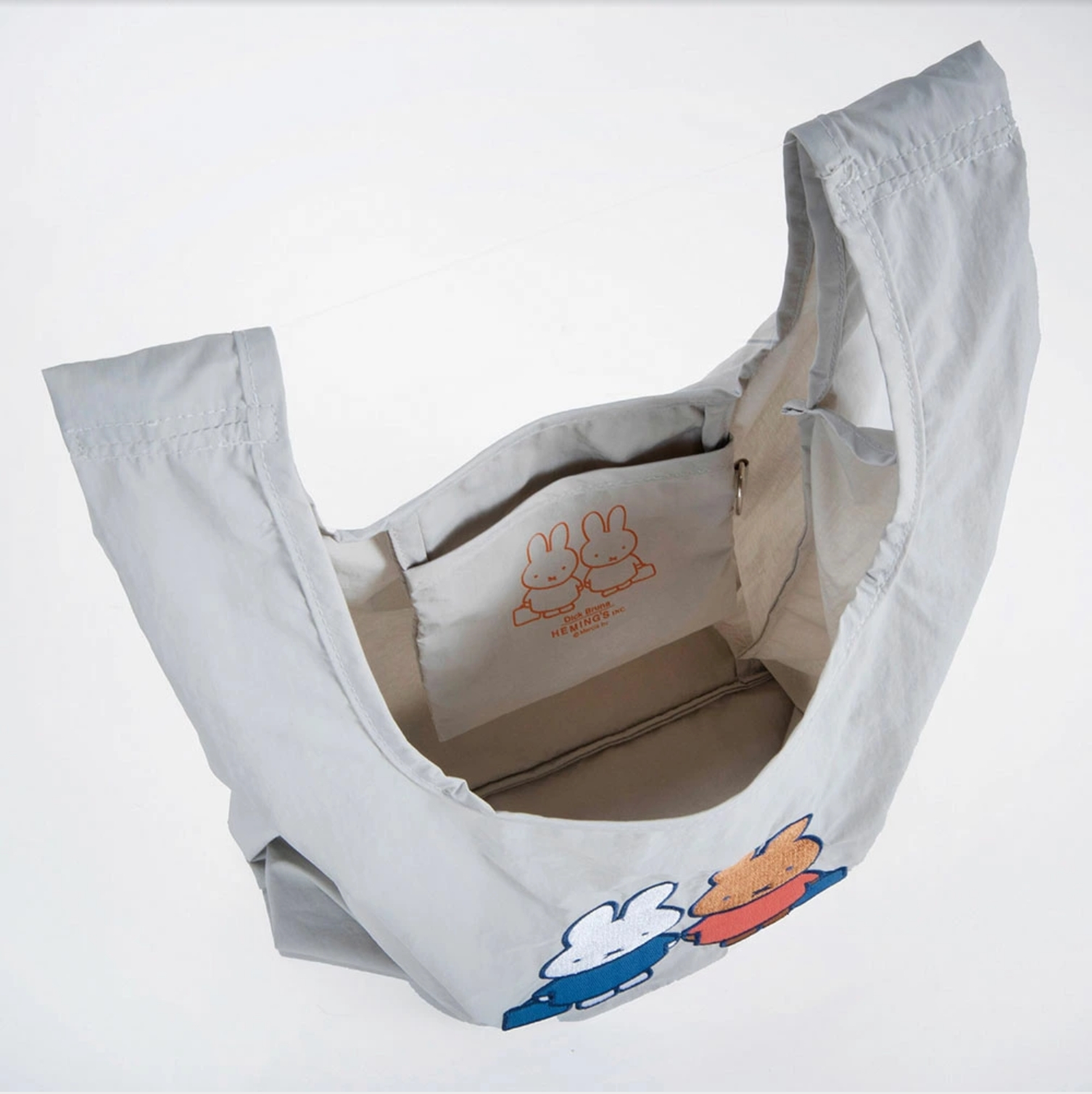 2026春夏新作 Dick Bruna miffy Strap Shopper BAG 肩背款 環保袋 灰色