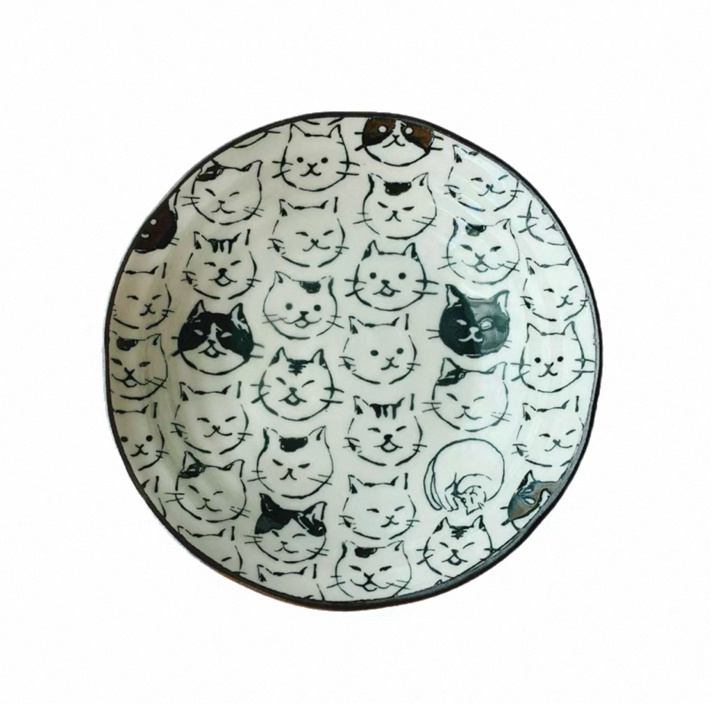 日本製美濃燒貓咪餐盤