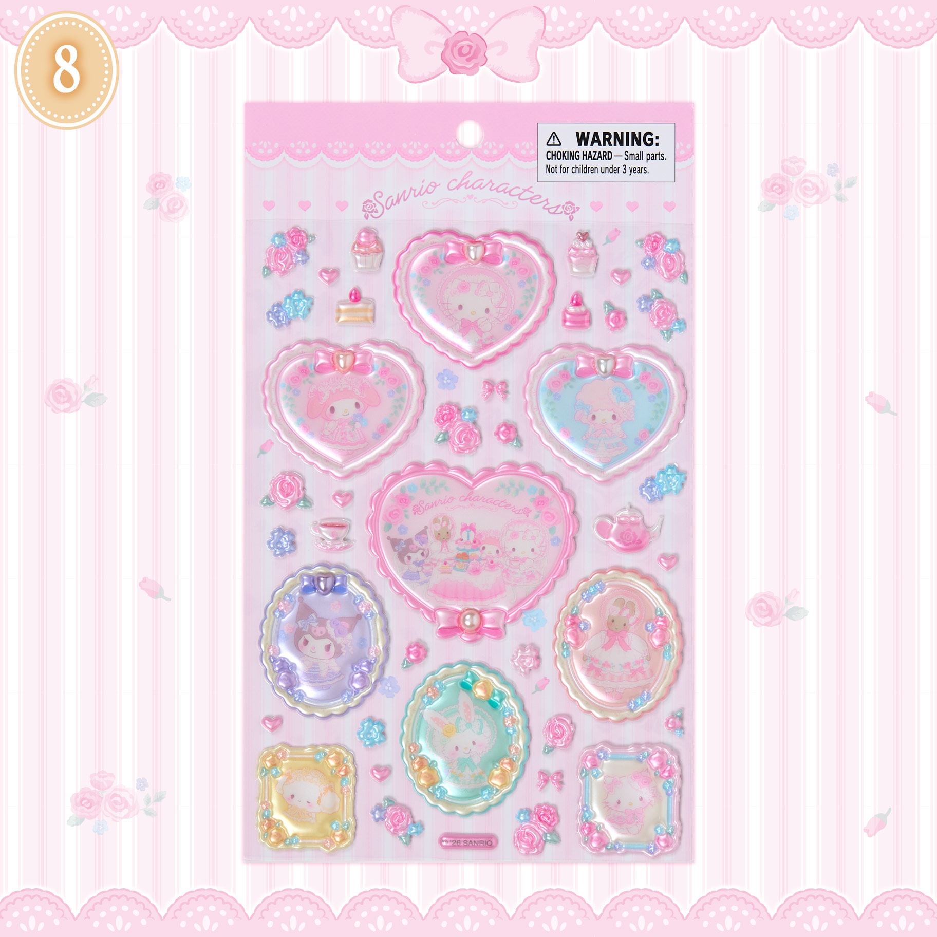 🌸 【預訂】Fairytale afternoon tea party Series-No.8-Stickers 