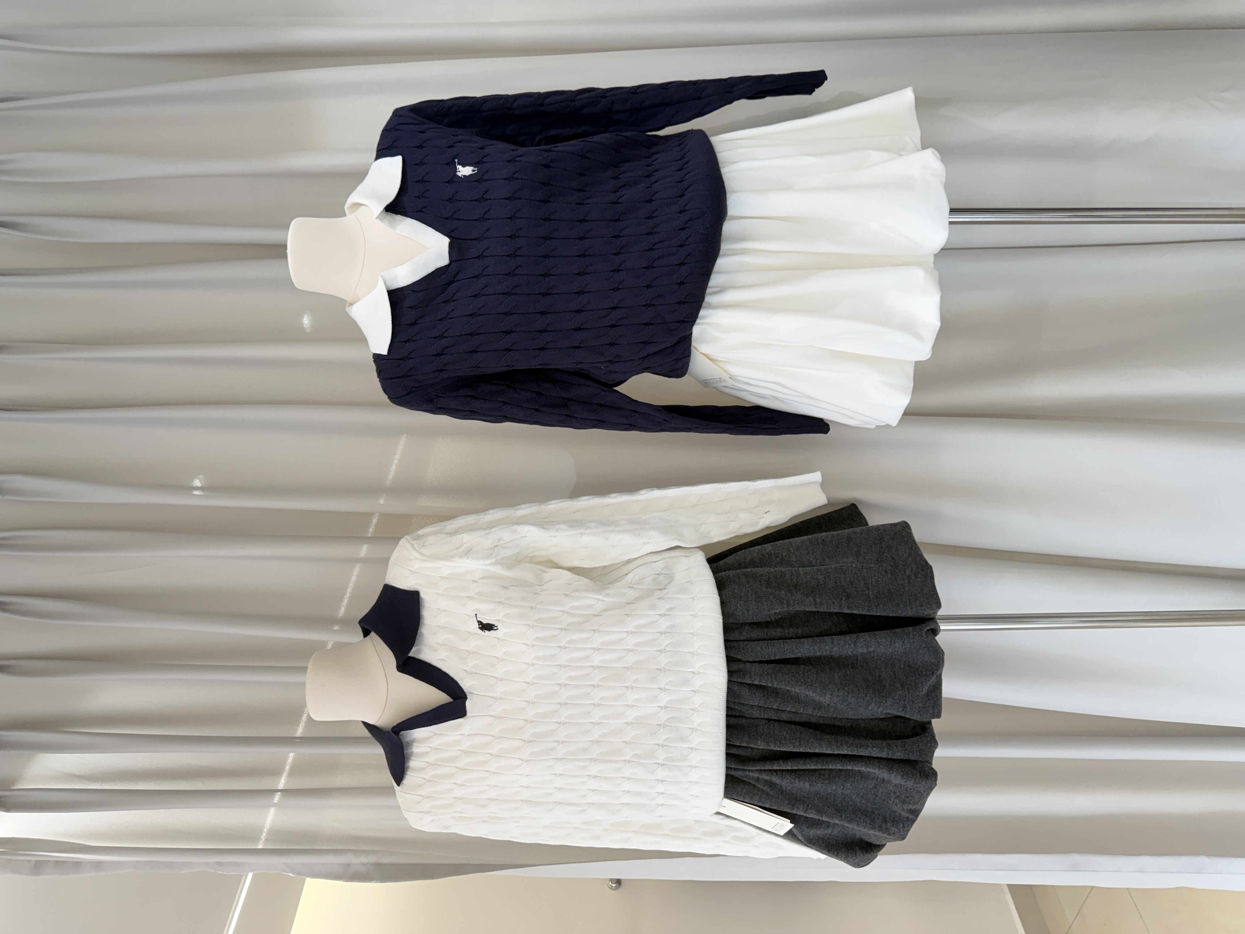 6544 韩系撞色麻花纹长袖