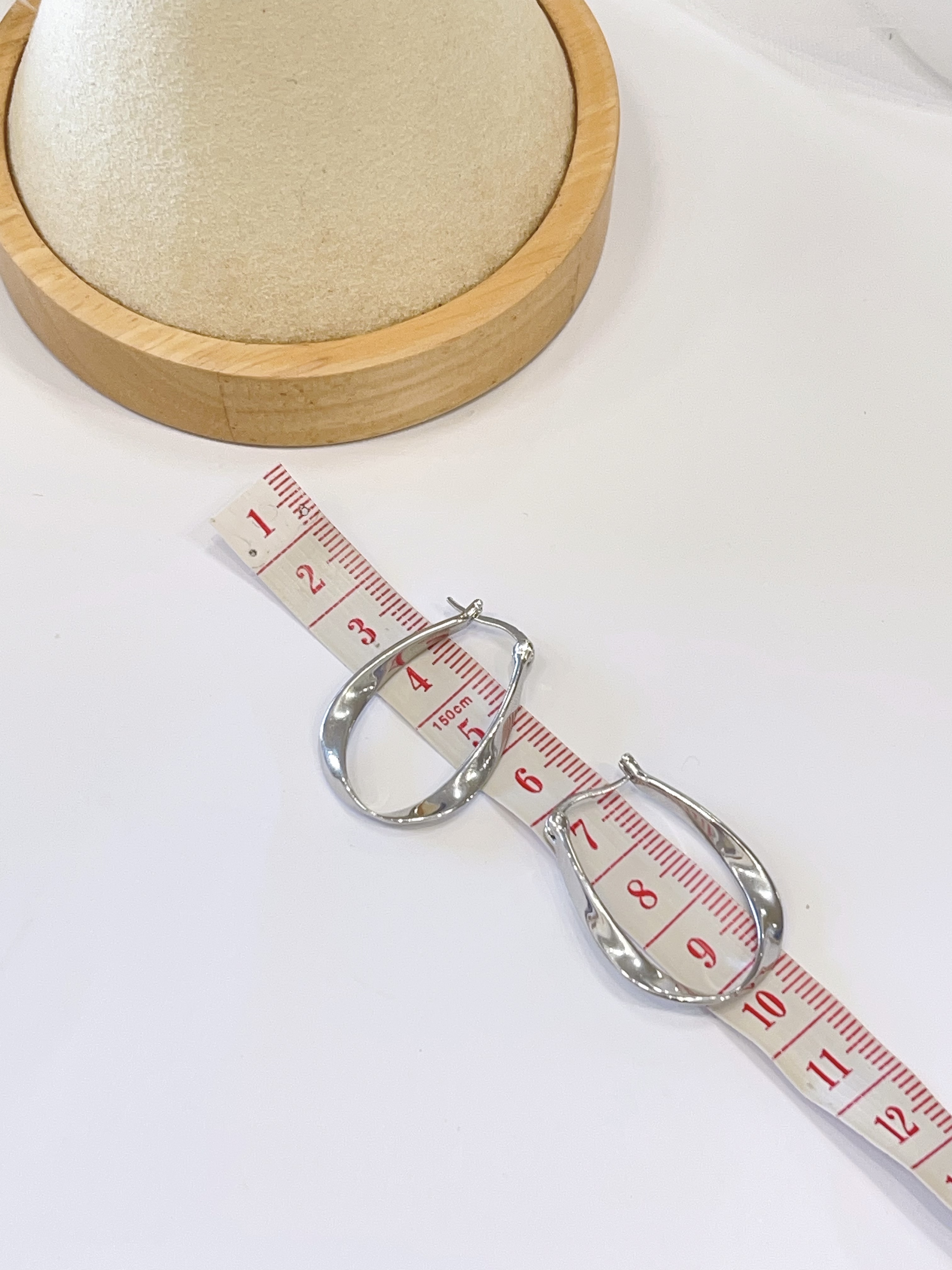 不规则小椭圆耳圈耳环