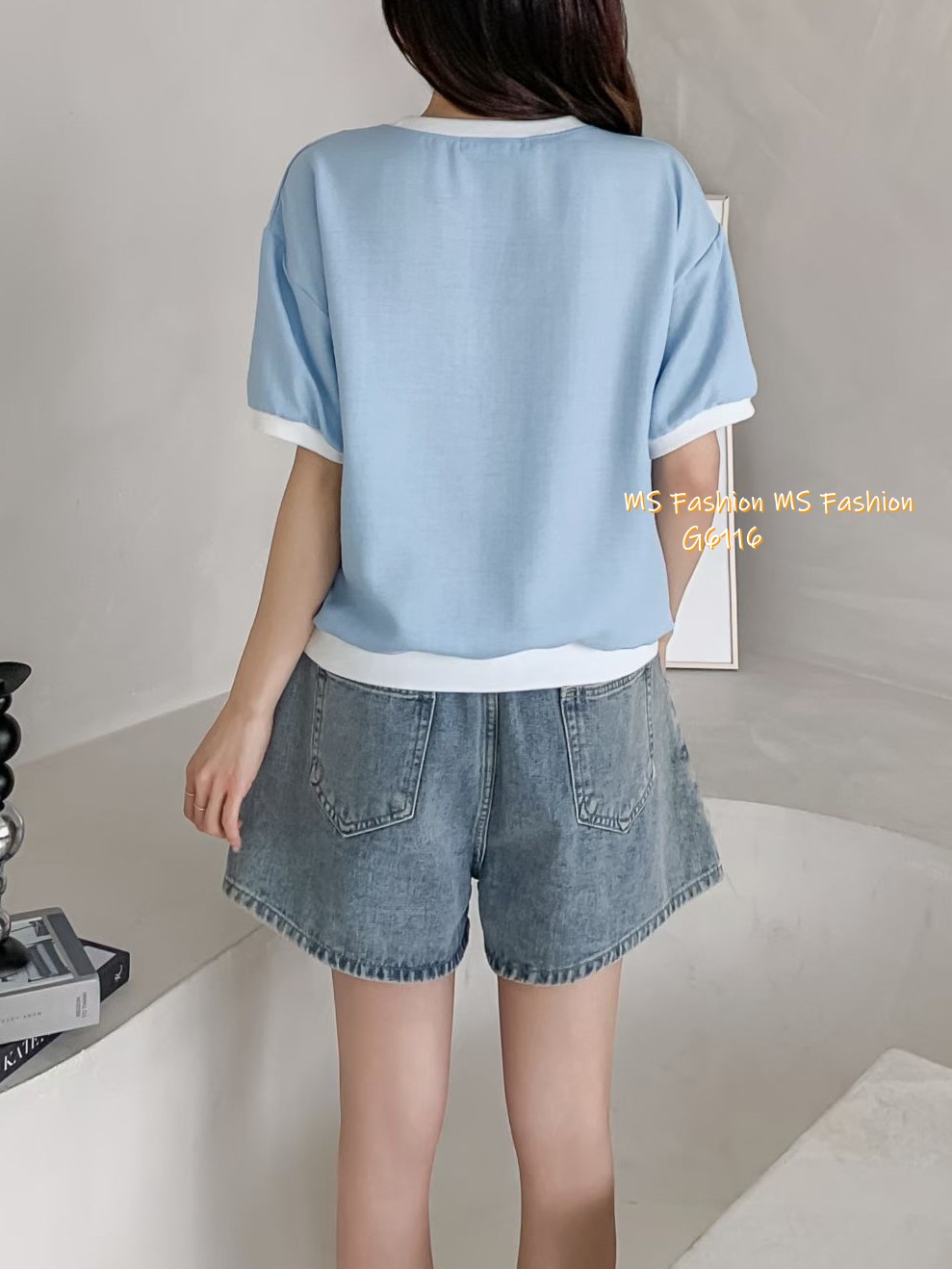 G6116 韓國🇰🇷拼邊字母top