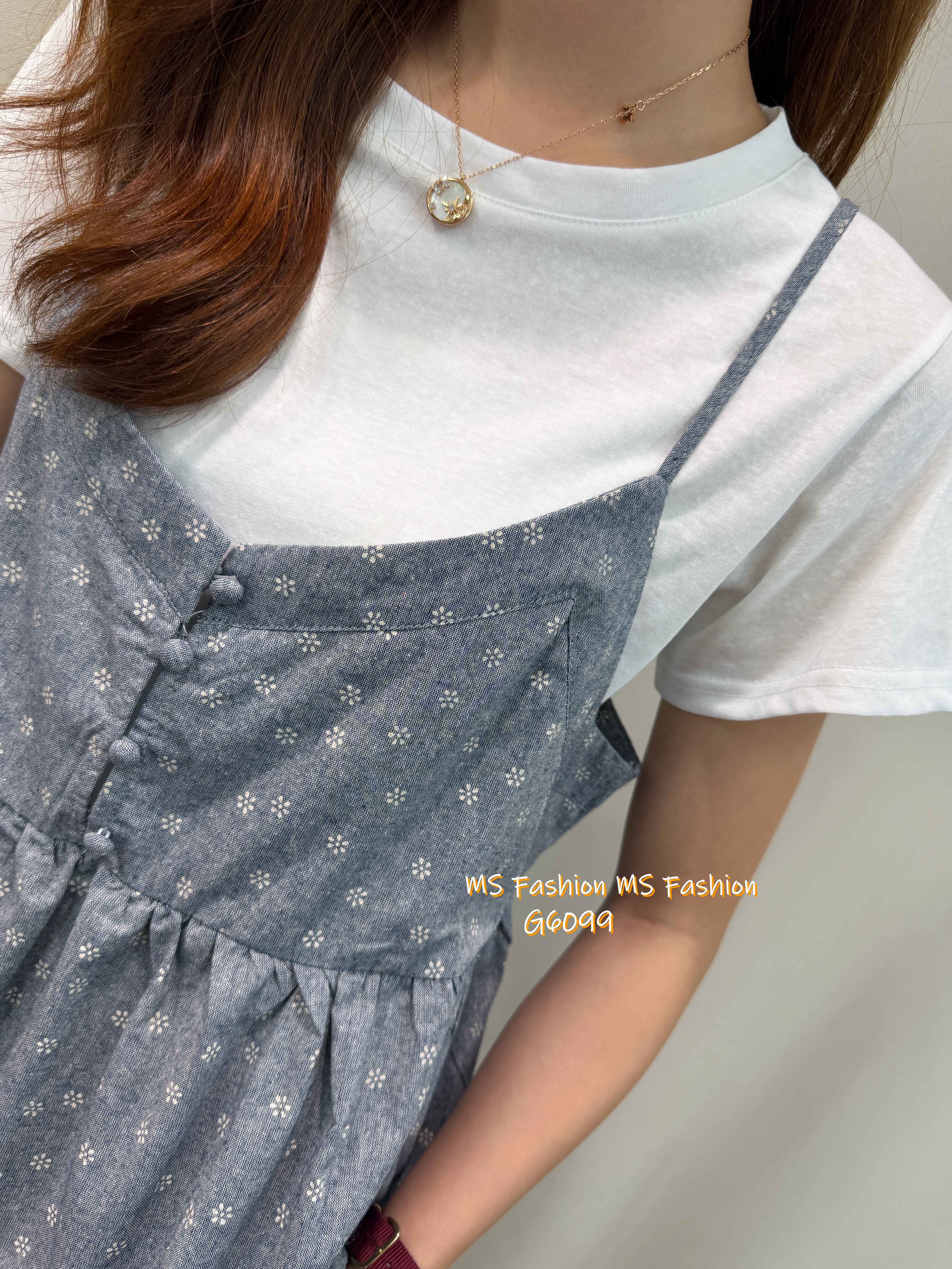 G6099 韓國🇰🇷吊帶背心+tee set