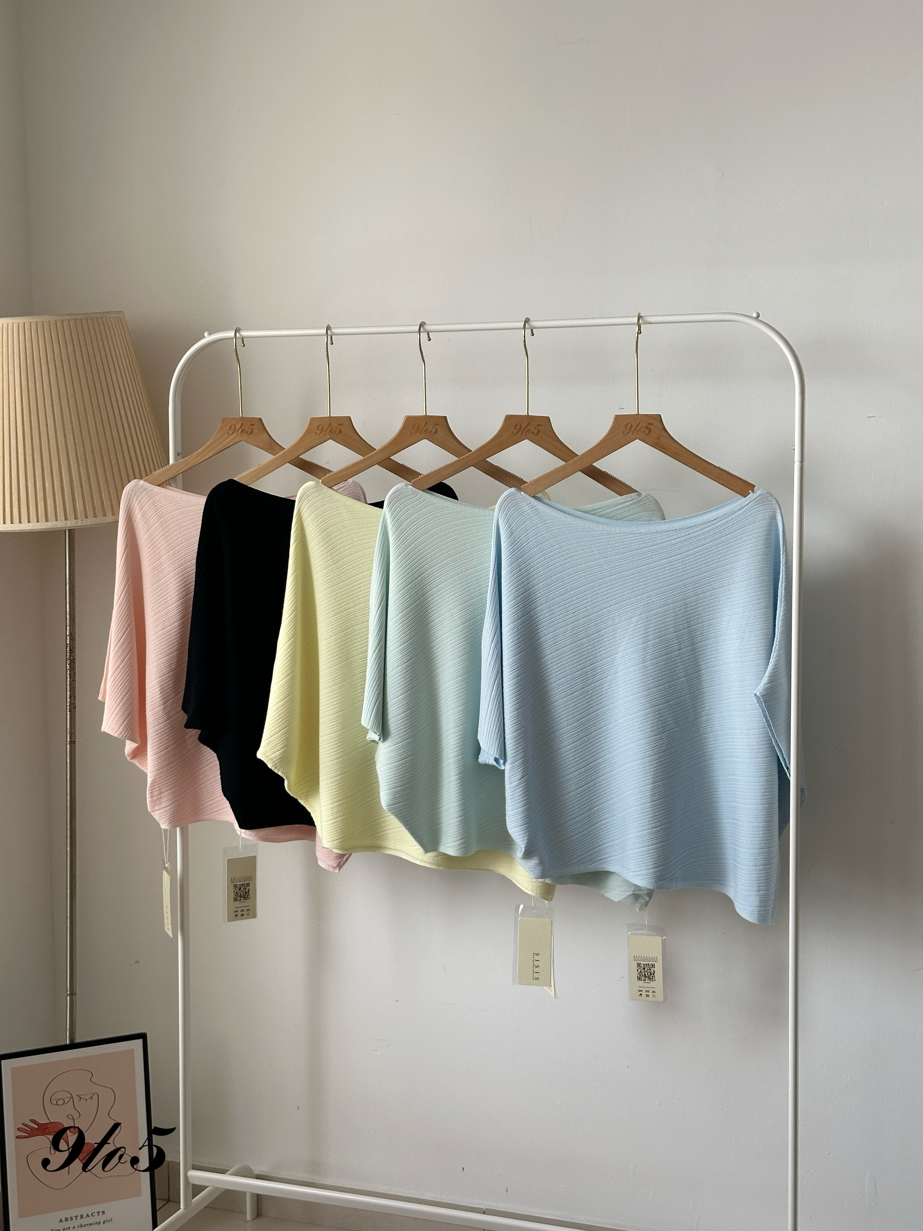 T4127 Oversize Off-Shoulder Top - 5 Colors 