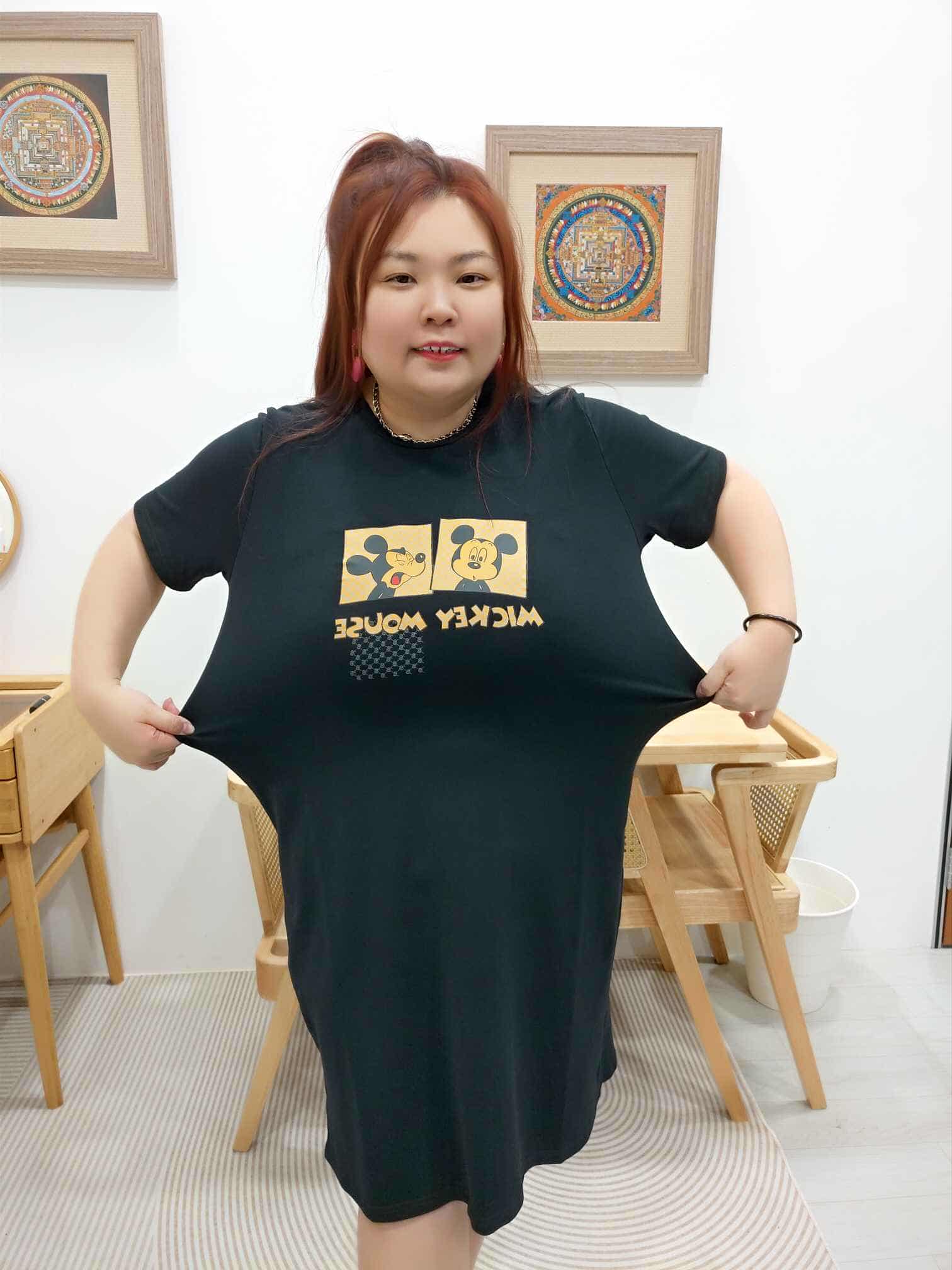 OTB06 BE#06-502463 米奇拼图圆领连衣裙