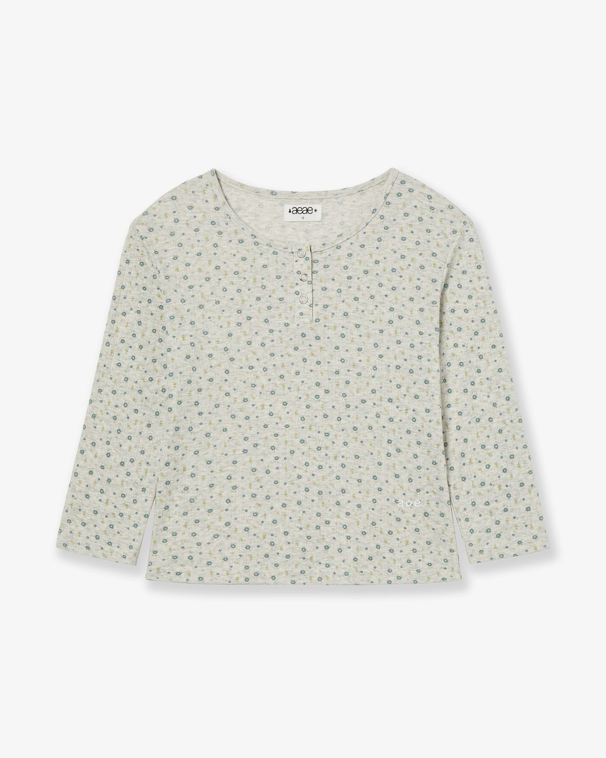 🇰🇷訂購｜aeae 26SS｜FLOWER HENLEY NECK TEE 3色
