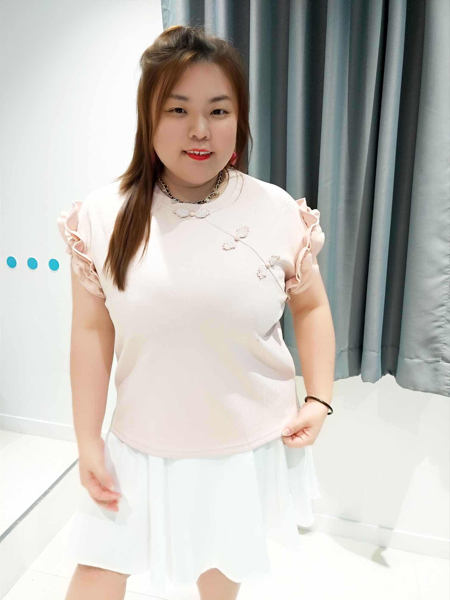 DSC11(4187#) 荷叶袖中式盘扣旗袍上衣