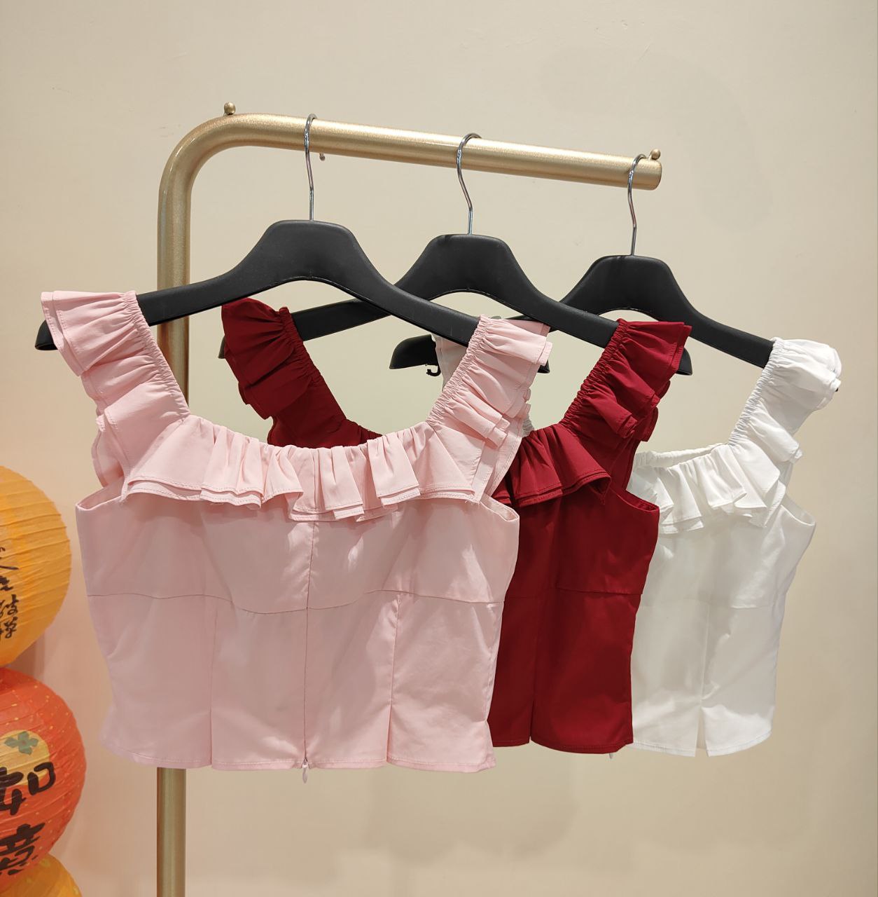 荷叶边方领上衣 2628