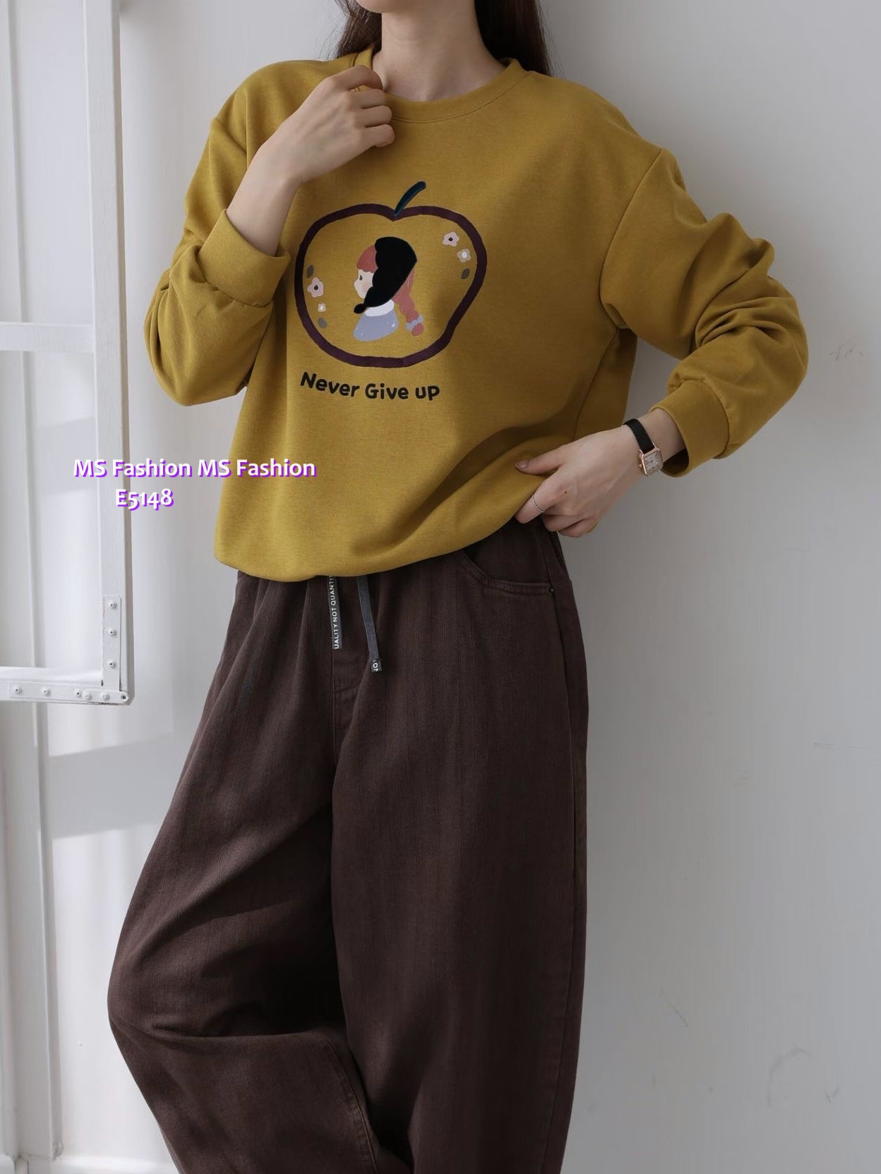 E5148 可愛蘋果女孩top