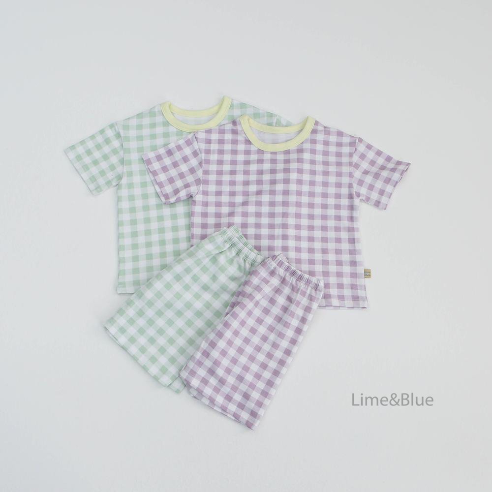 Summer Cracker Check Short-Sleeve Set