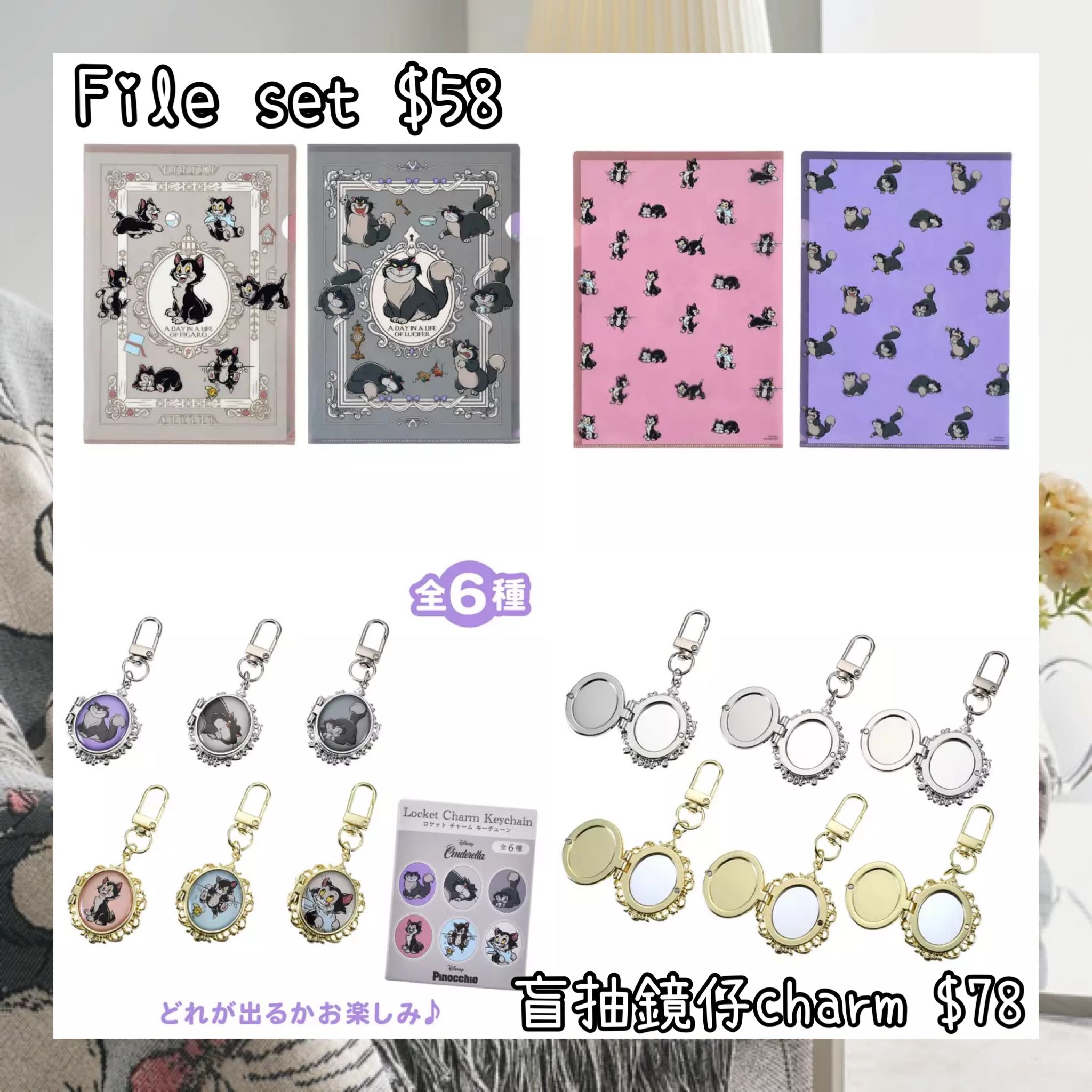 ：日本：DISNEY CAT DAY 2026 2/2 日本發賣 FILE SET 盲抽 鏡仔CHARM