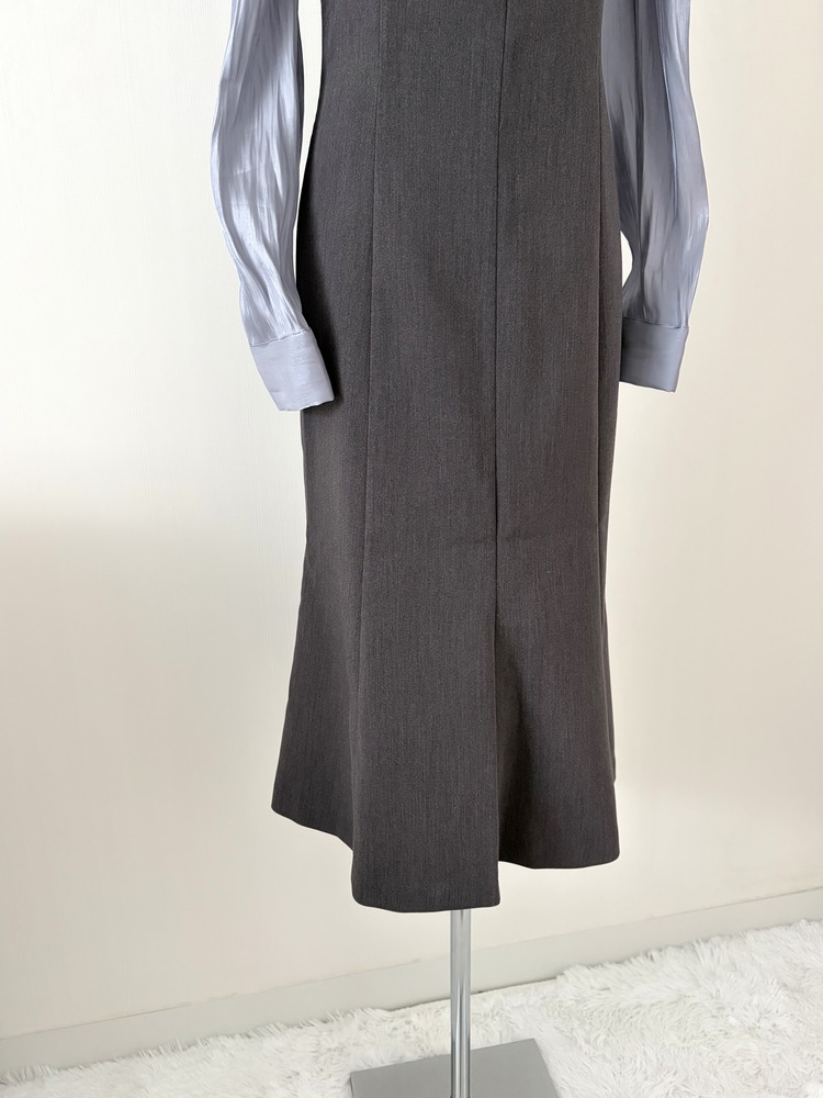 Contour Slip Dress (Grey)