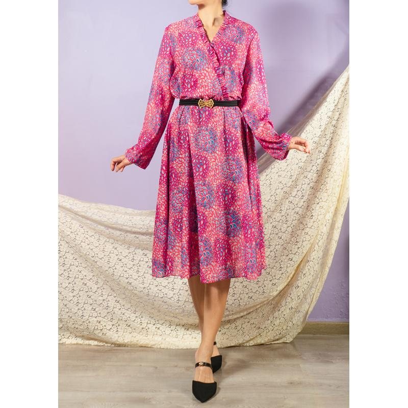 C.a. 1970s-80s Psychedelic Paisley Day Dress(MT1608-109)
