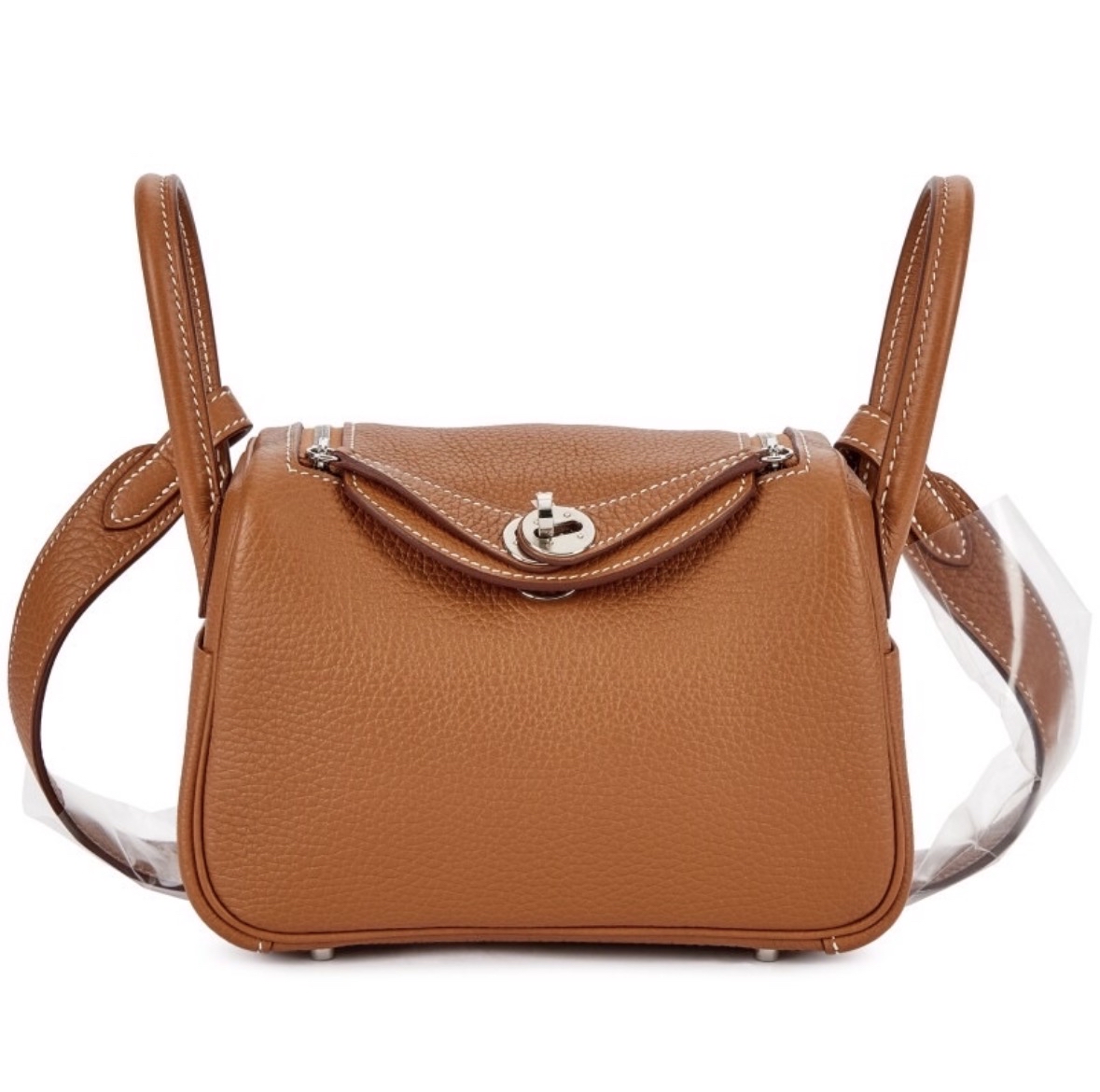 Hermes 全新🆕Mini Lindy ll Gold金棕色 TC皮 Silver buckle銀扣