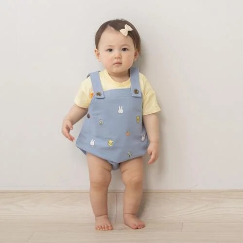 Miffy 牛仔吊帶嬰兒藍色褲 70-80cm