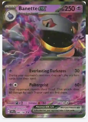 Pokemon TCG Card Game - Banette ex 088/198