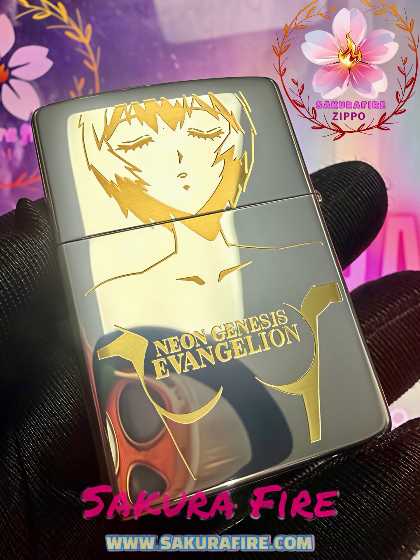 🔥Zippo🔥 2001年 日版 《新世紀福音戰士EVA》-綾波麗 EVA 5th Anniversary  鍍銀鏡面蝕刻&鍍金浮雕 5週年限量紀念版 古董打火機 