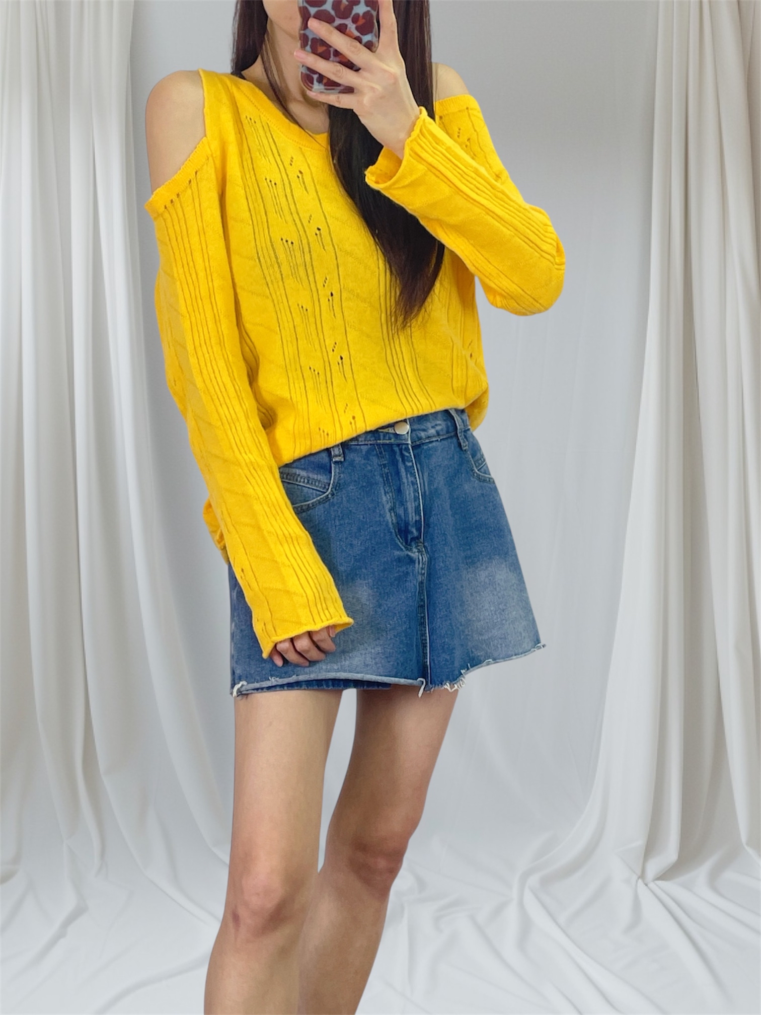 K5551 露膊薄身針織top