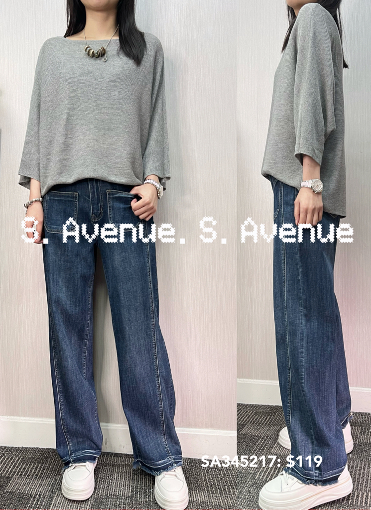 SA345217: 中袖一字膊蝙蝠線top