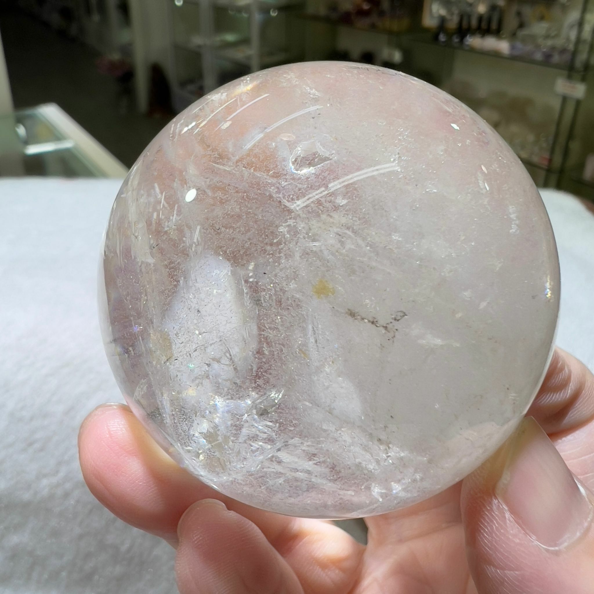 白水晶 球 - 5.6cm+/- (不連座)