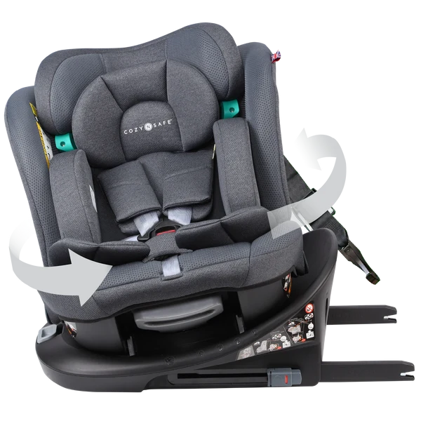 Cozy N Safe Vesta i-Size 360 旋轉式汽車安全座椅｜40–150cm｜初生至十二歲 灰色