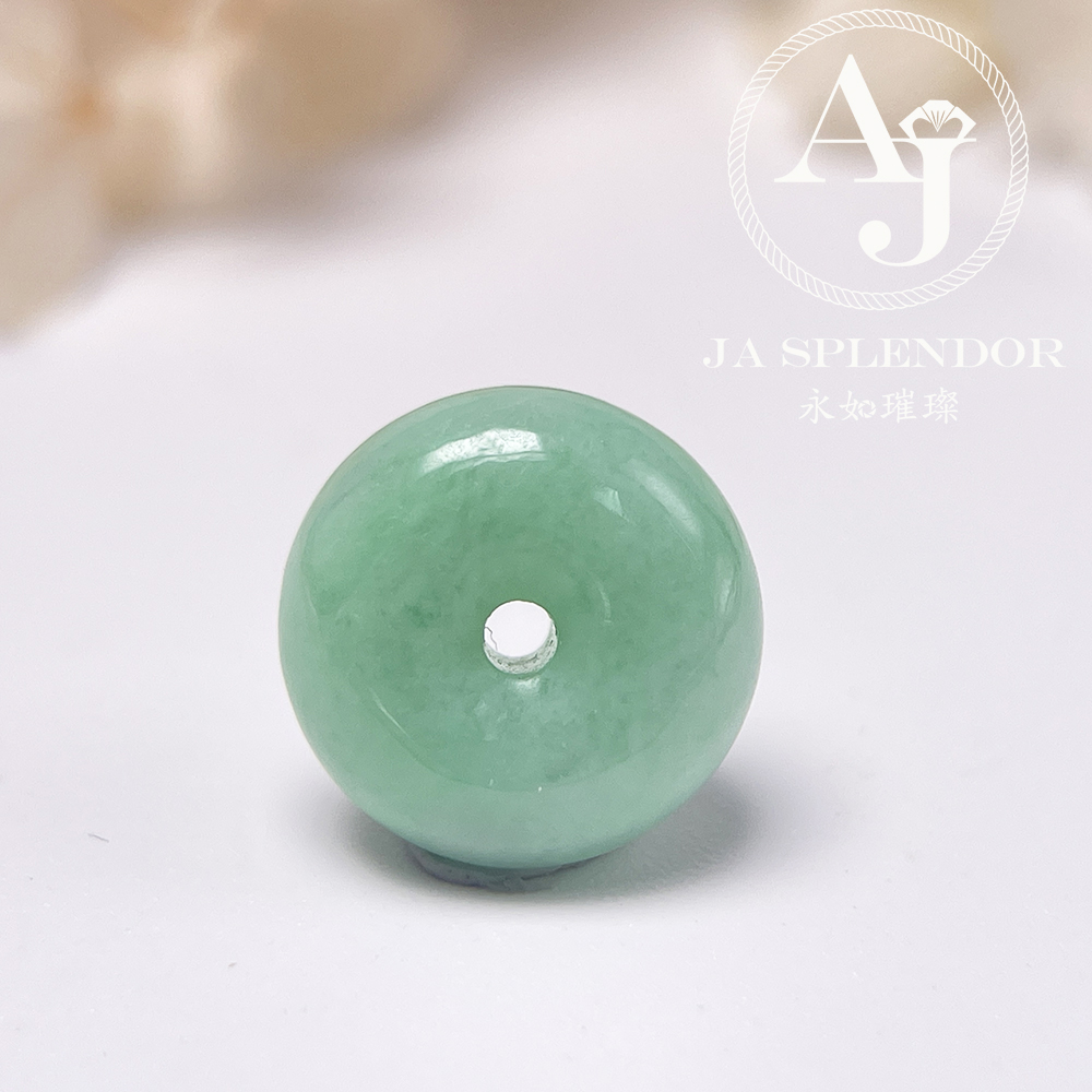 JN-3351 天然翡翠A玉 果綠安扣