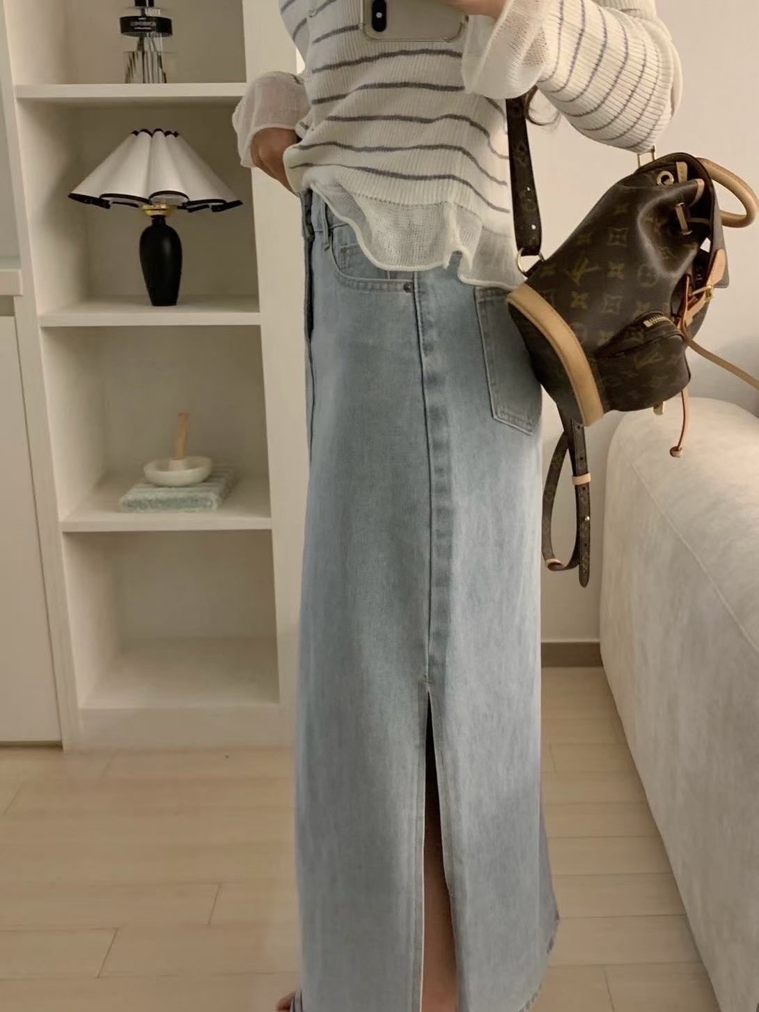 ☀️初夏連線 LIVE 1 | Slit Cut Denim Skirt