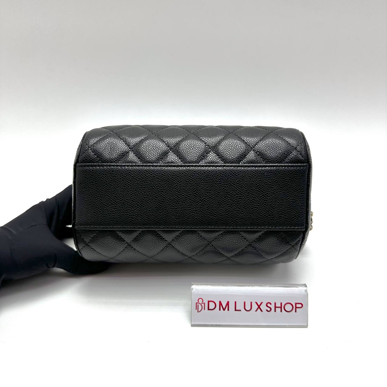Chanel Black Caviar 26S Bowling Bag (Microchip)