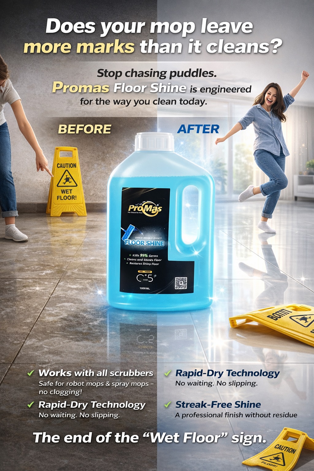 ProMas Floor Shine (Summer & C'5) 1000ML (Buy 1 Get 1 Free) – Total 2000ML 