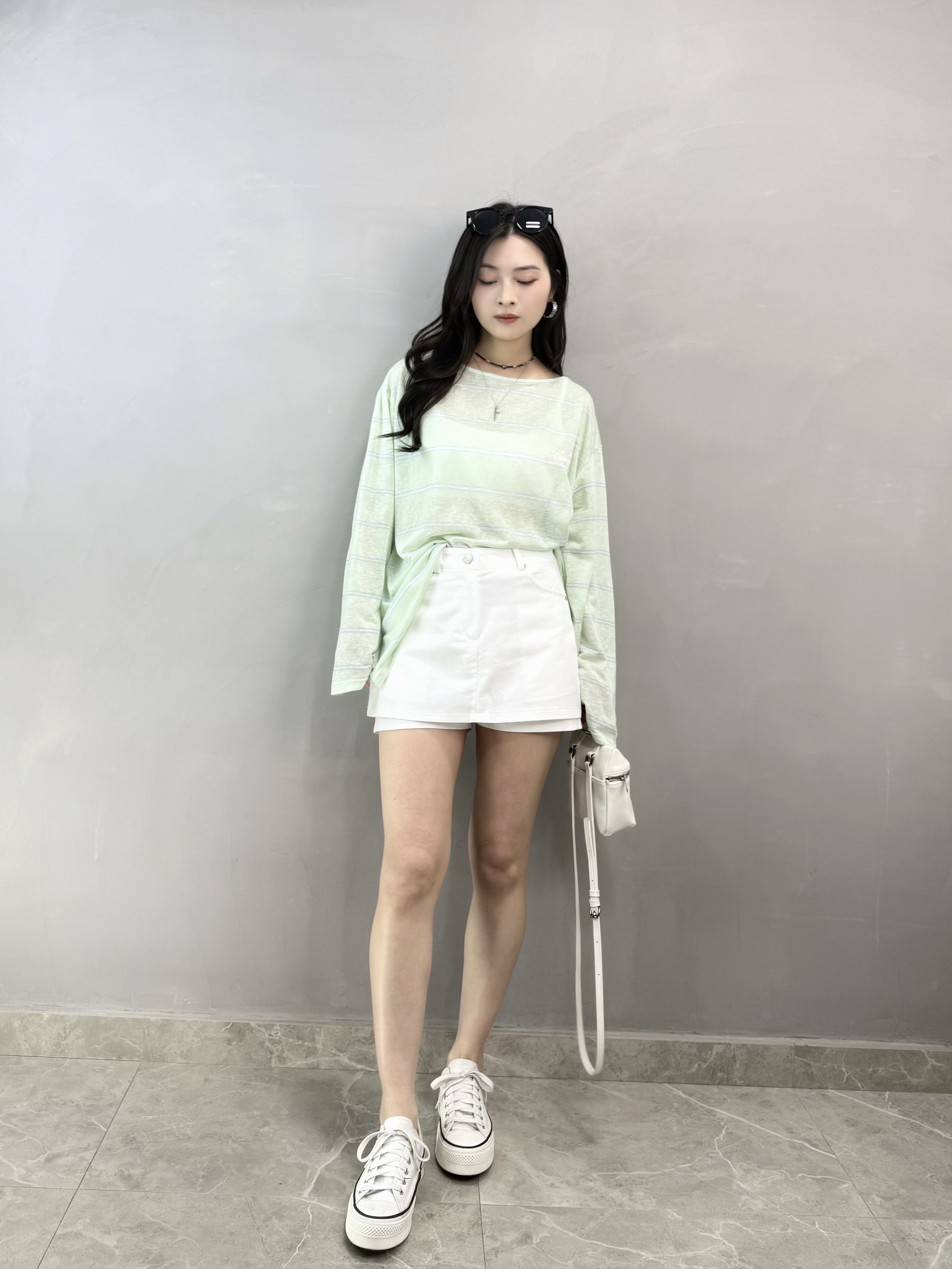 N81 刺繡字橫間防曬Tee